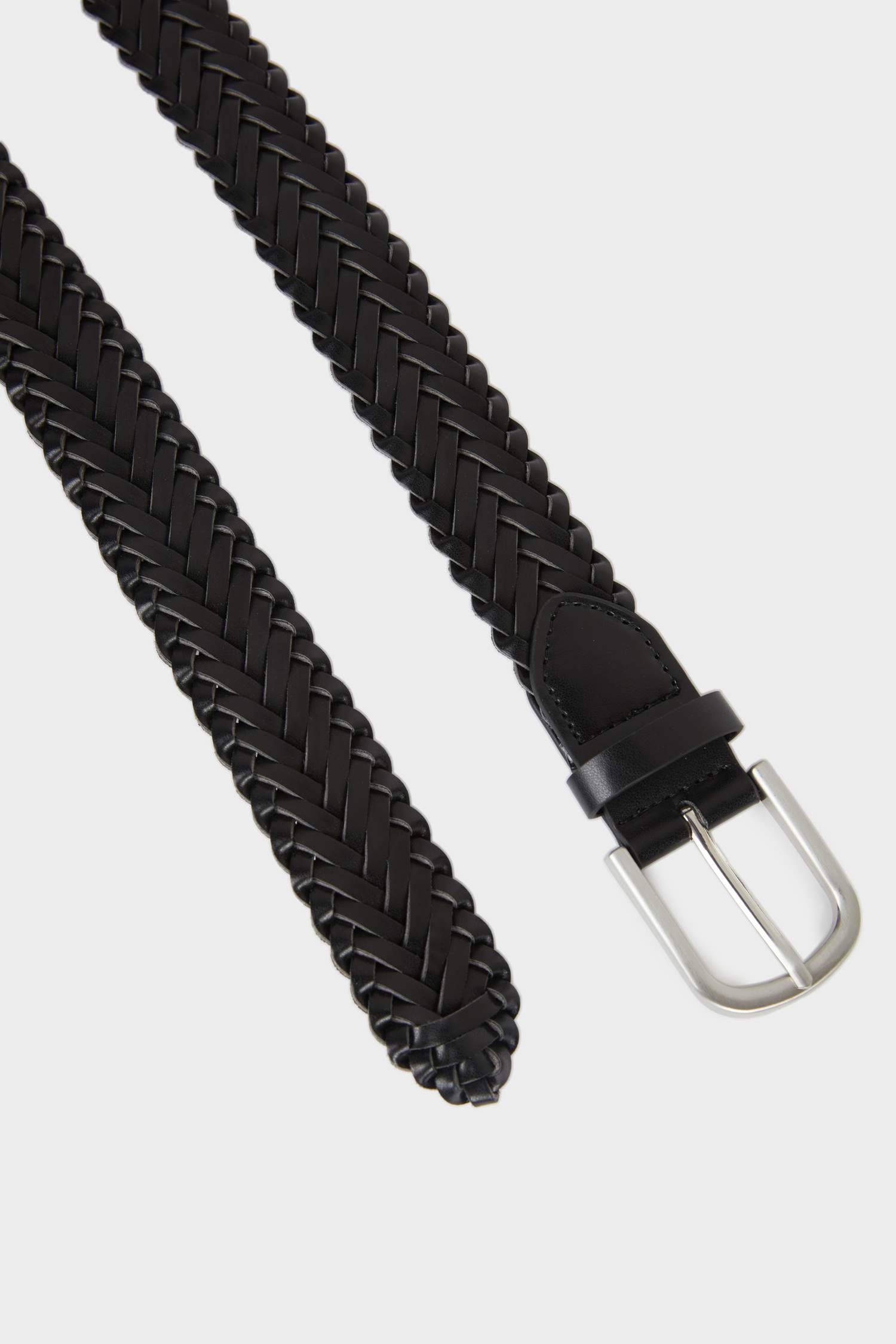 Ceinture en similicuir à boucle rectangulaire pour homme