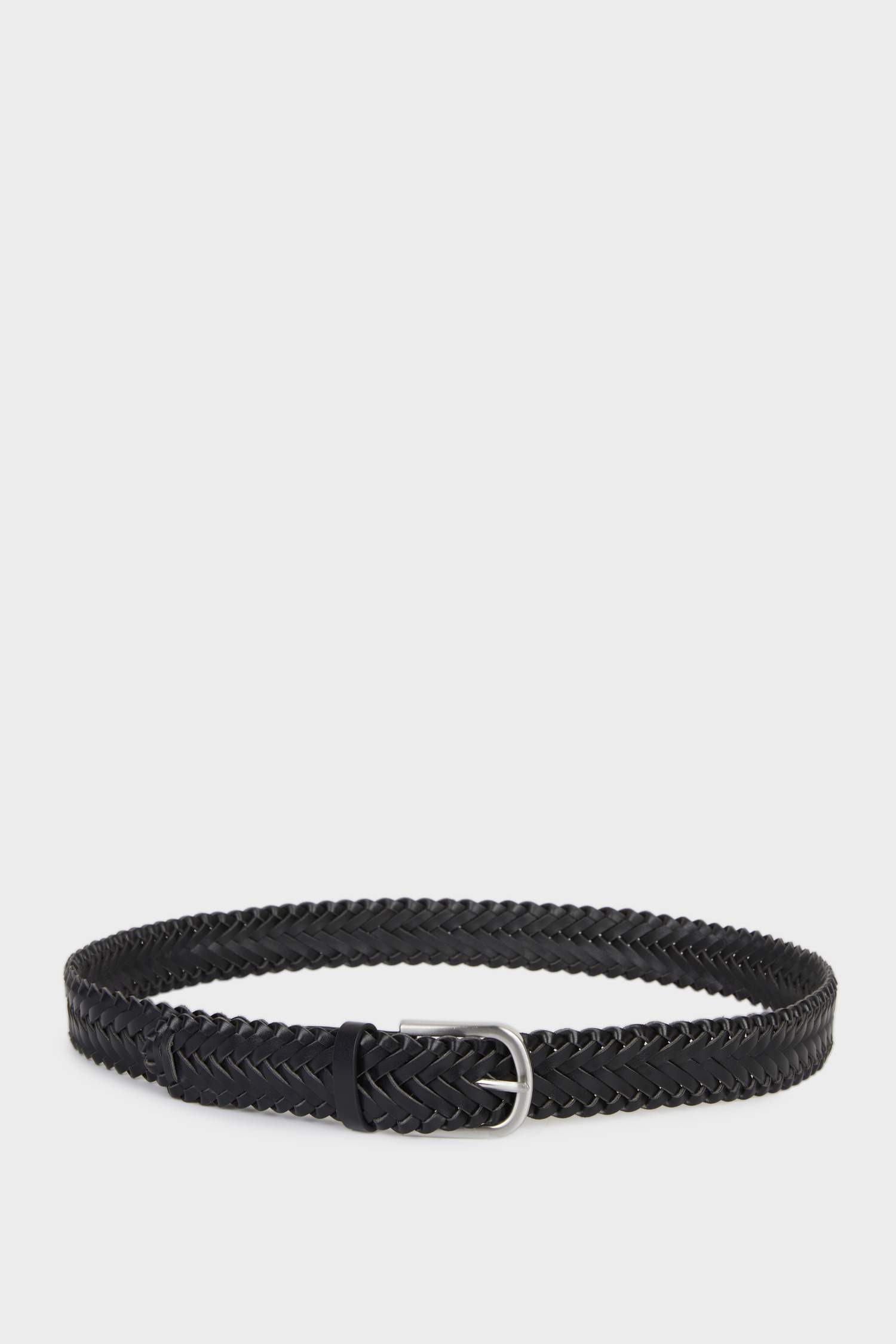 Ceinture en similicuir à boucle rectangulaire pour homme