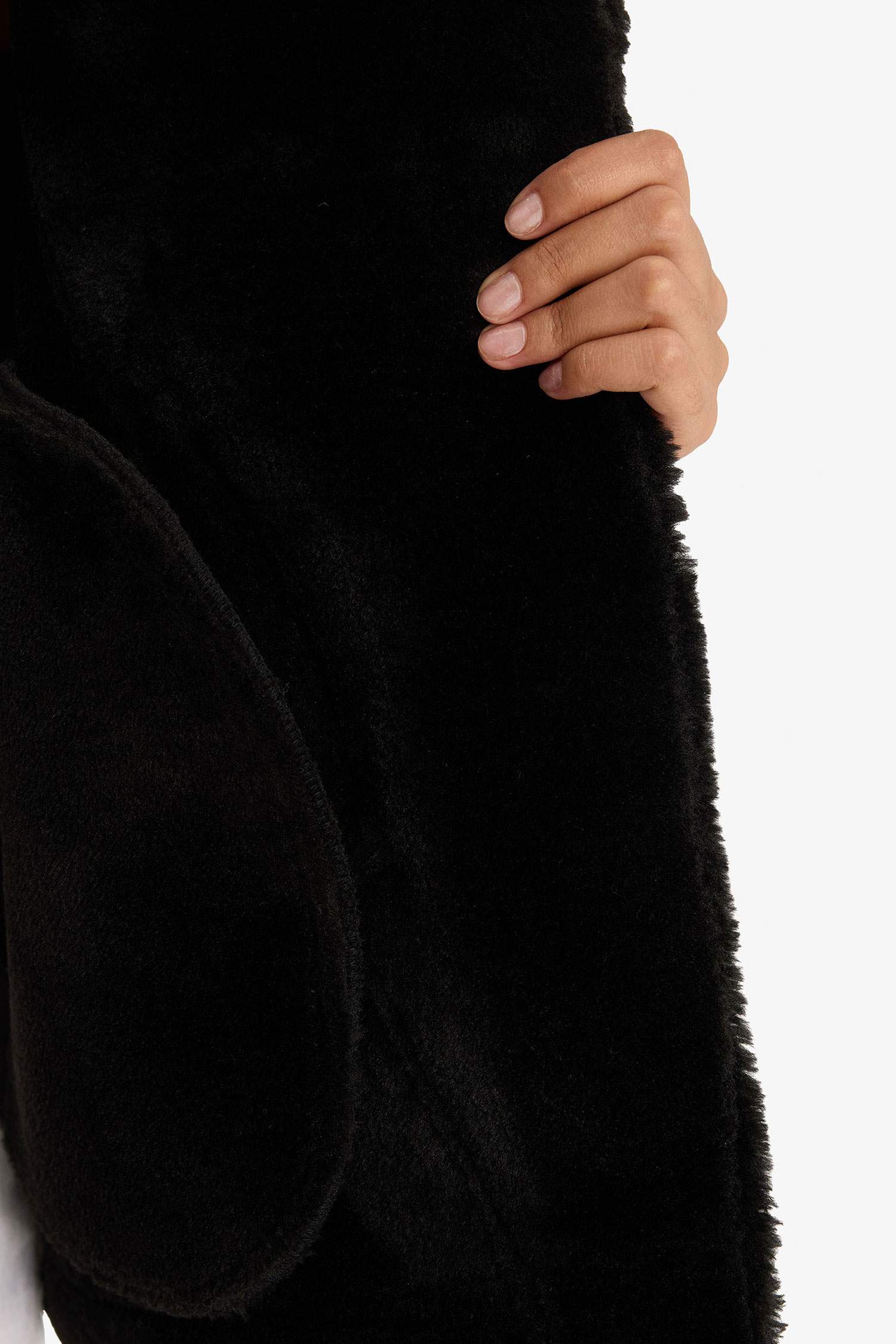 Regular Fit Lined Zippered Faux Leather Jacket