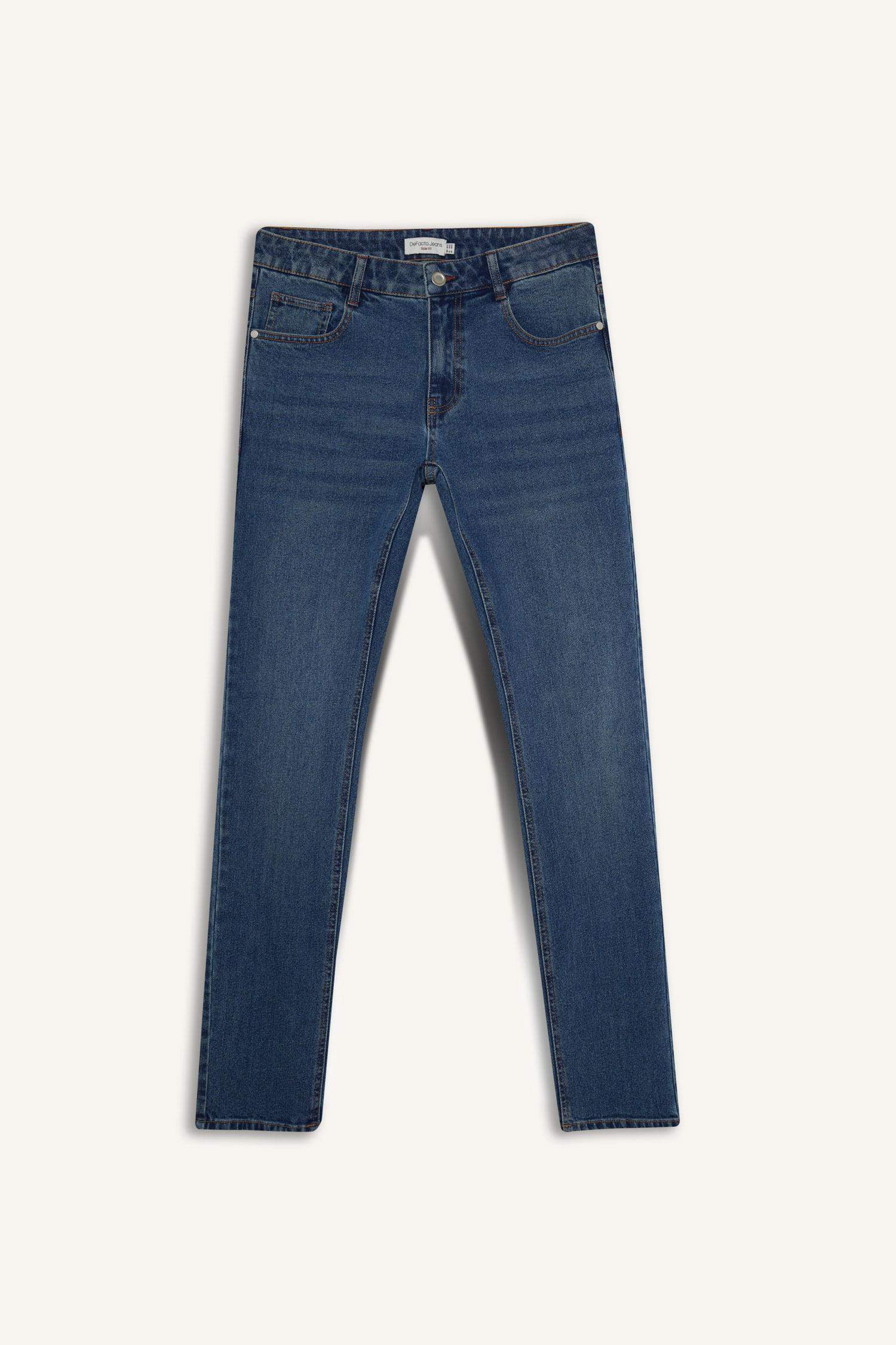 بنطلون جينز بيدرو سليم فيت برجل ضيقة