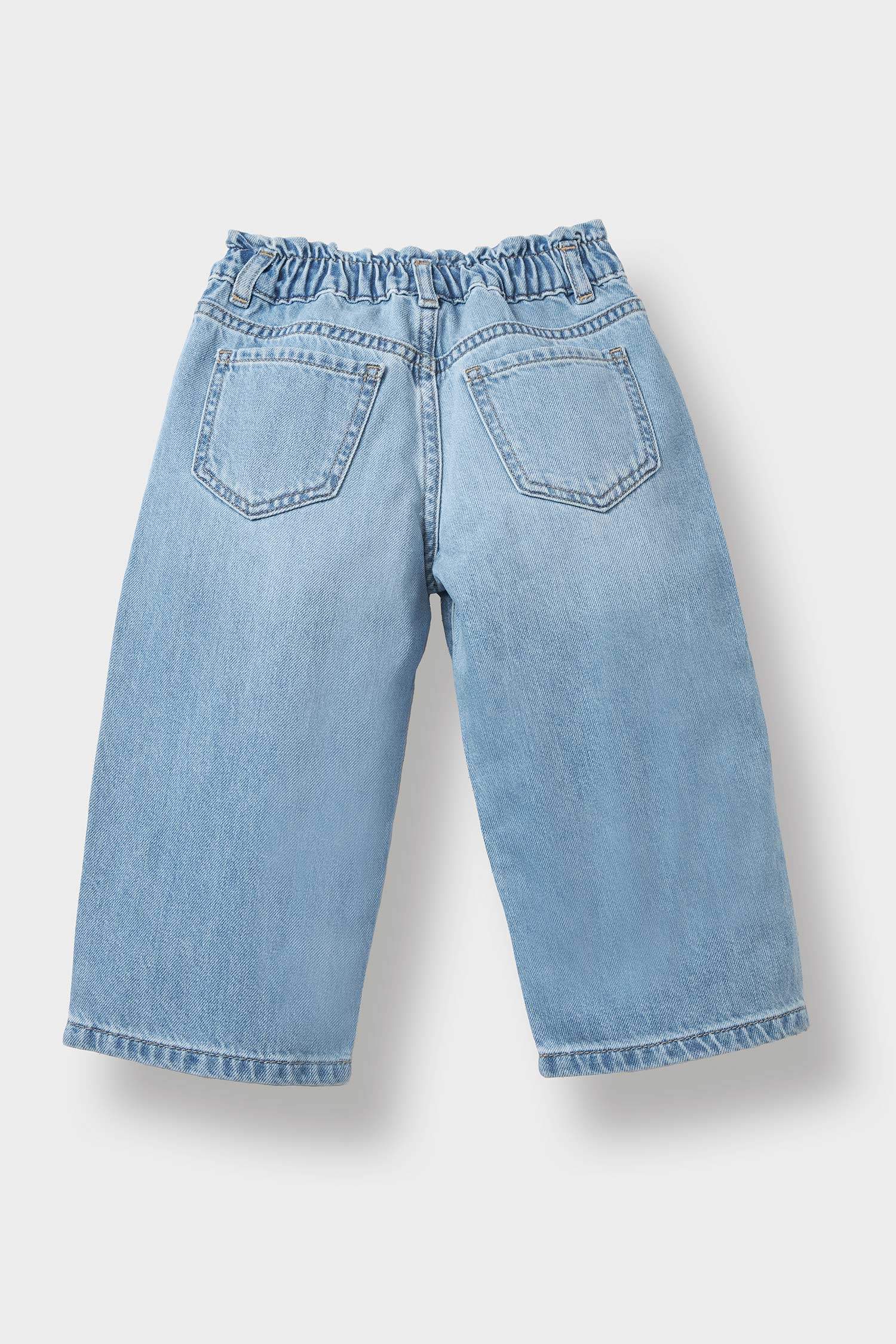Kız Bebek Okul Wide Leg Jean Pantolon