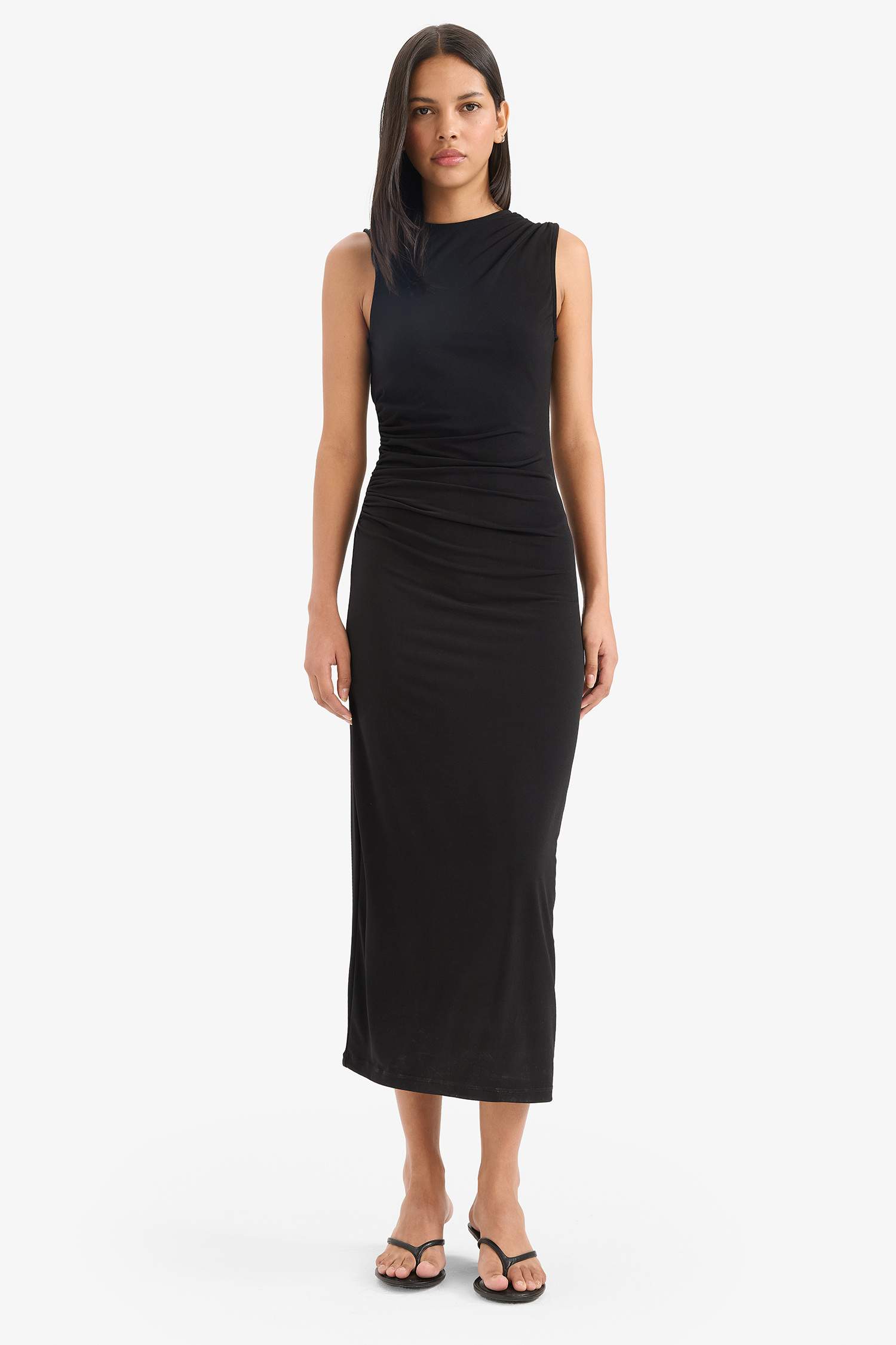 Bodycon High Neck Sleeveless Maxi Dress