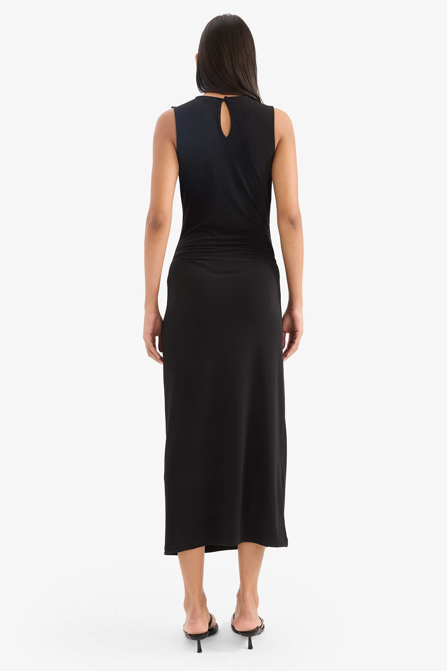 Bodycon High Neck Sleeveless Maxi Dress