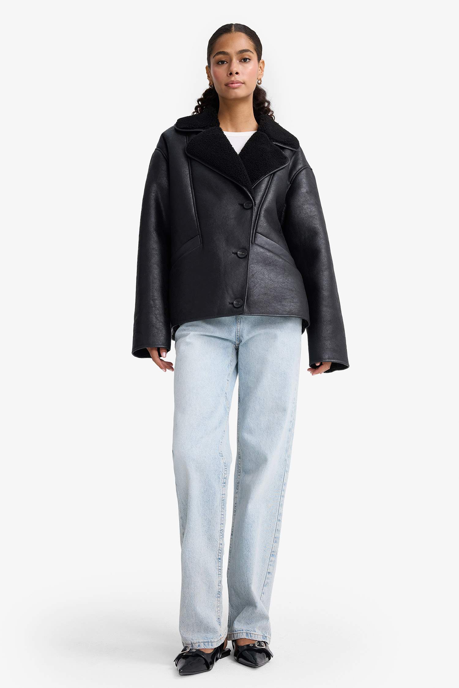 Regular Fit Faux Fur Lined Jacket