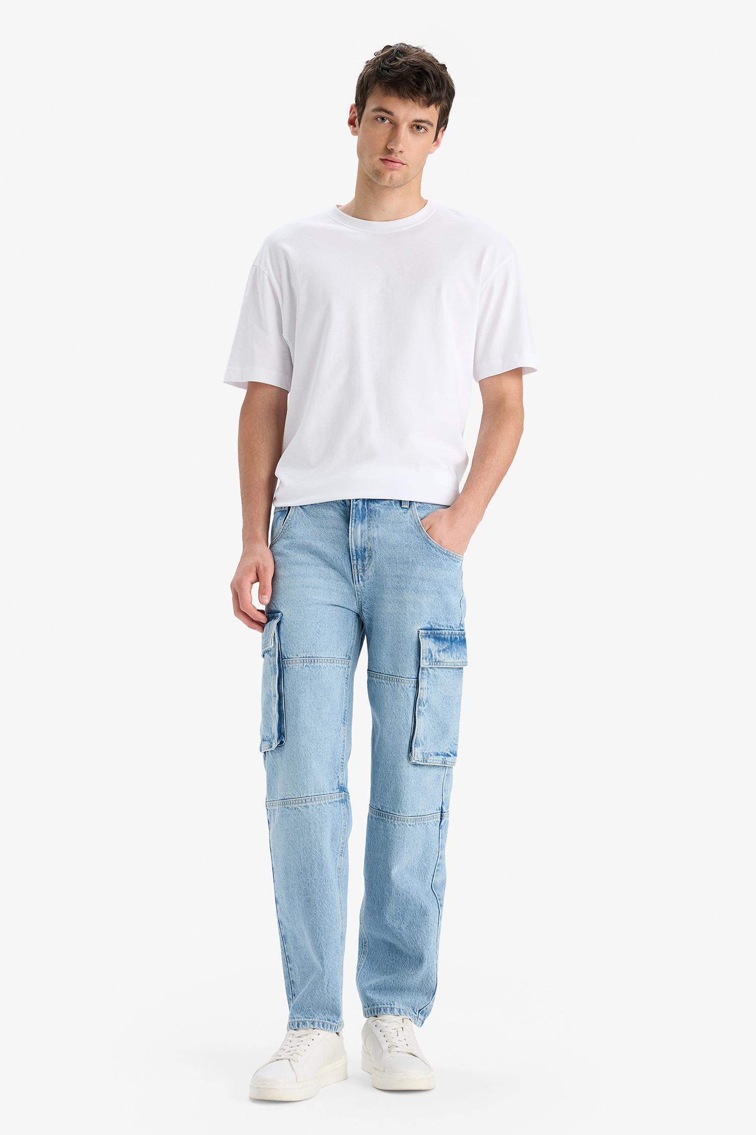 Джинсы комфортной посадки с прямыми штанинами