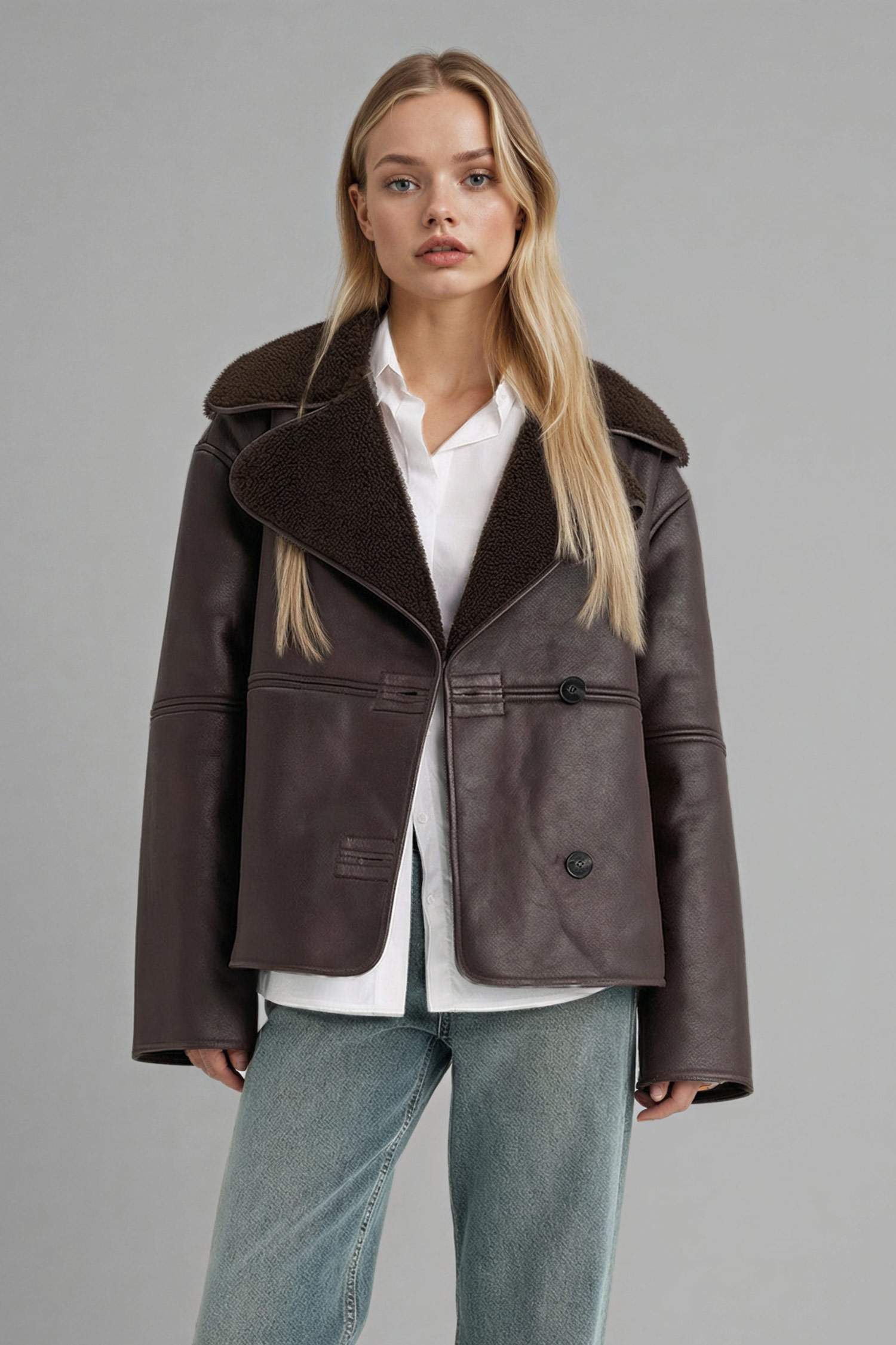 Regular Fit Suni Kürk Astarlı Mont