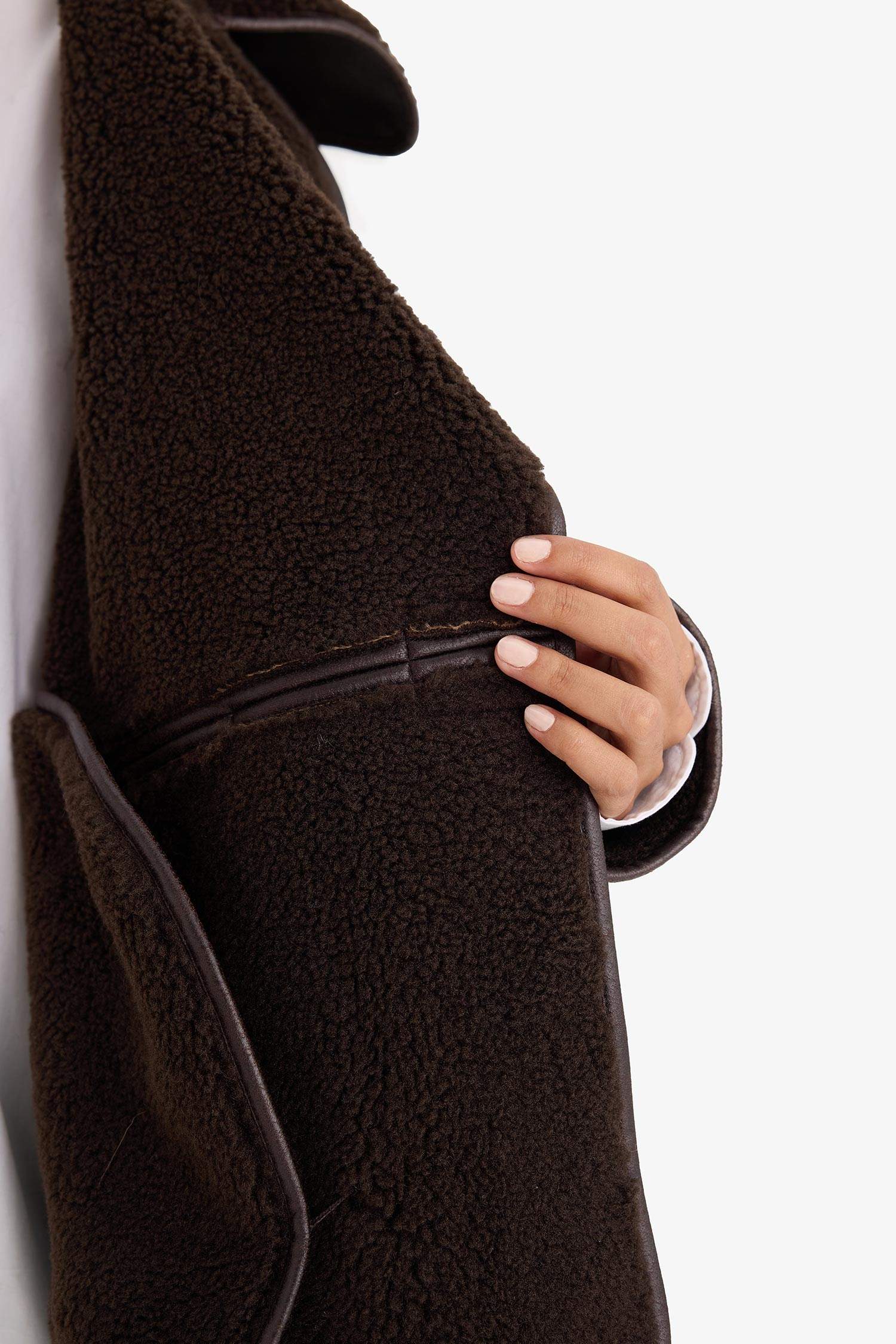 Regular Fit Faux Fur Lined Faux Leather Jacket