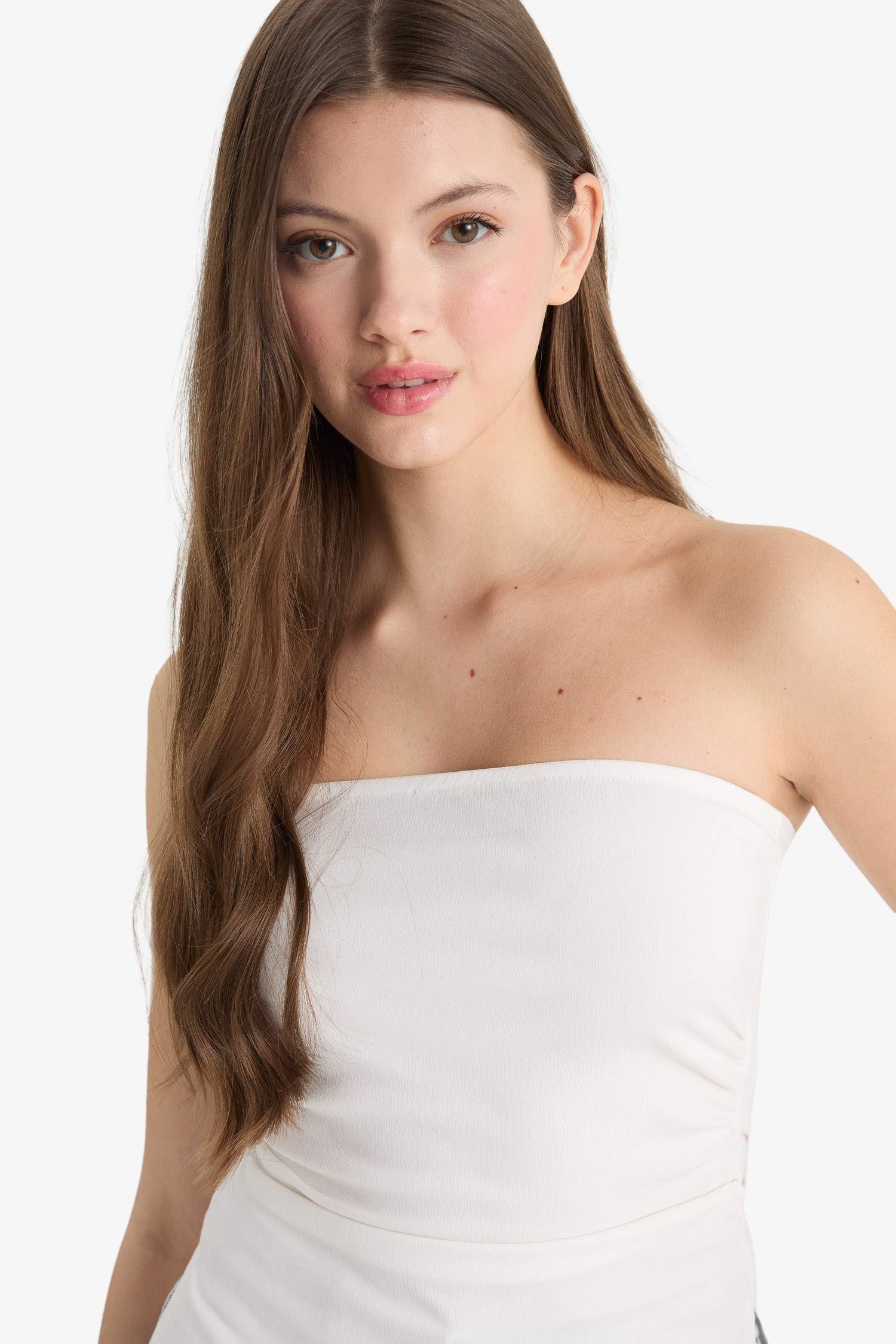 Slim Fit Strapless Tank Top