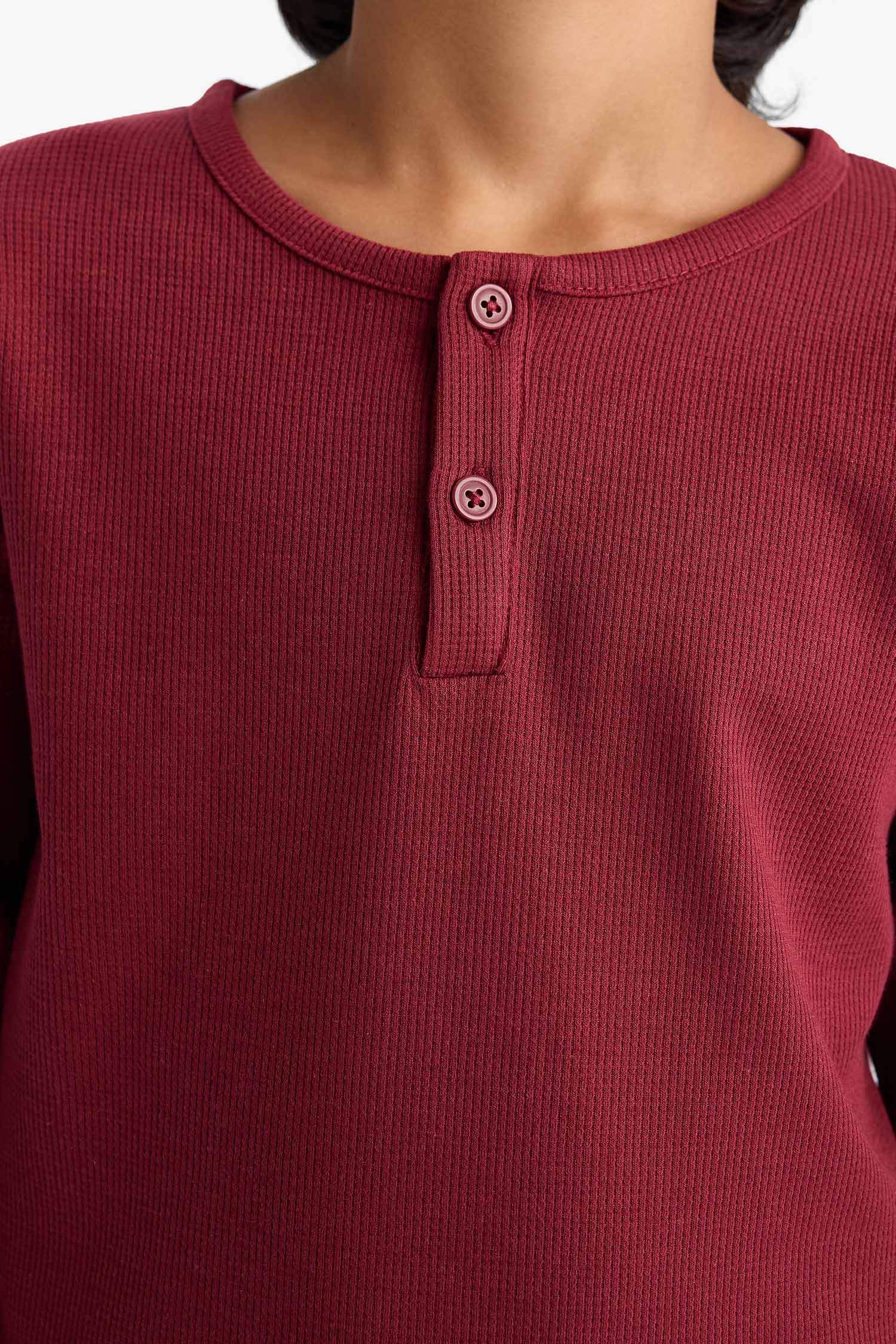 طقم بيجاما اولادي وافل قصة عادية - قطعتين