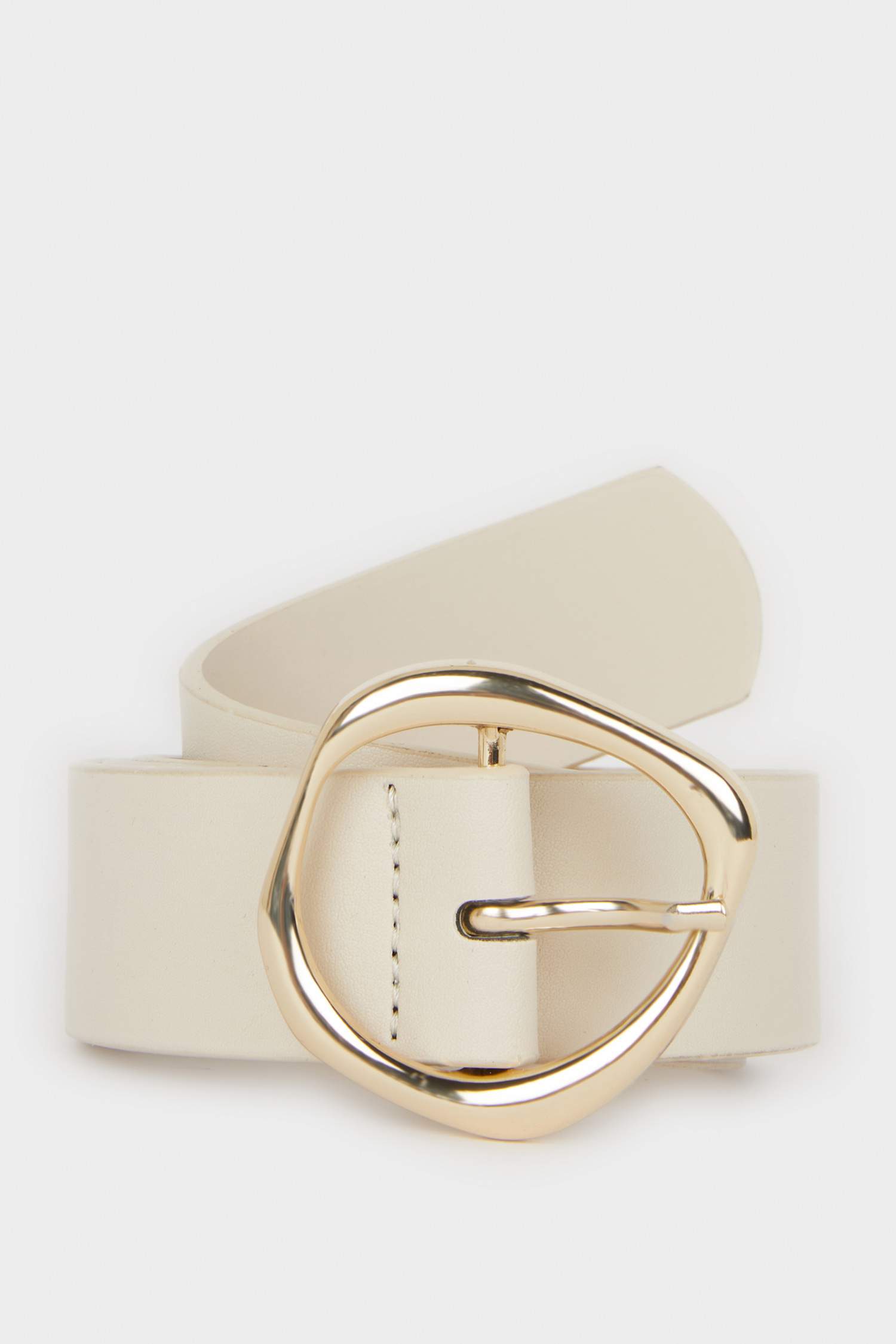 Kadın Oval Toka Suni Deri Jean Kemeri