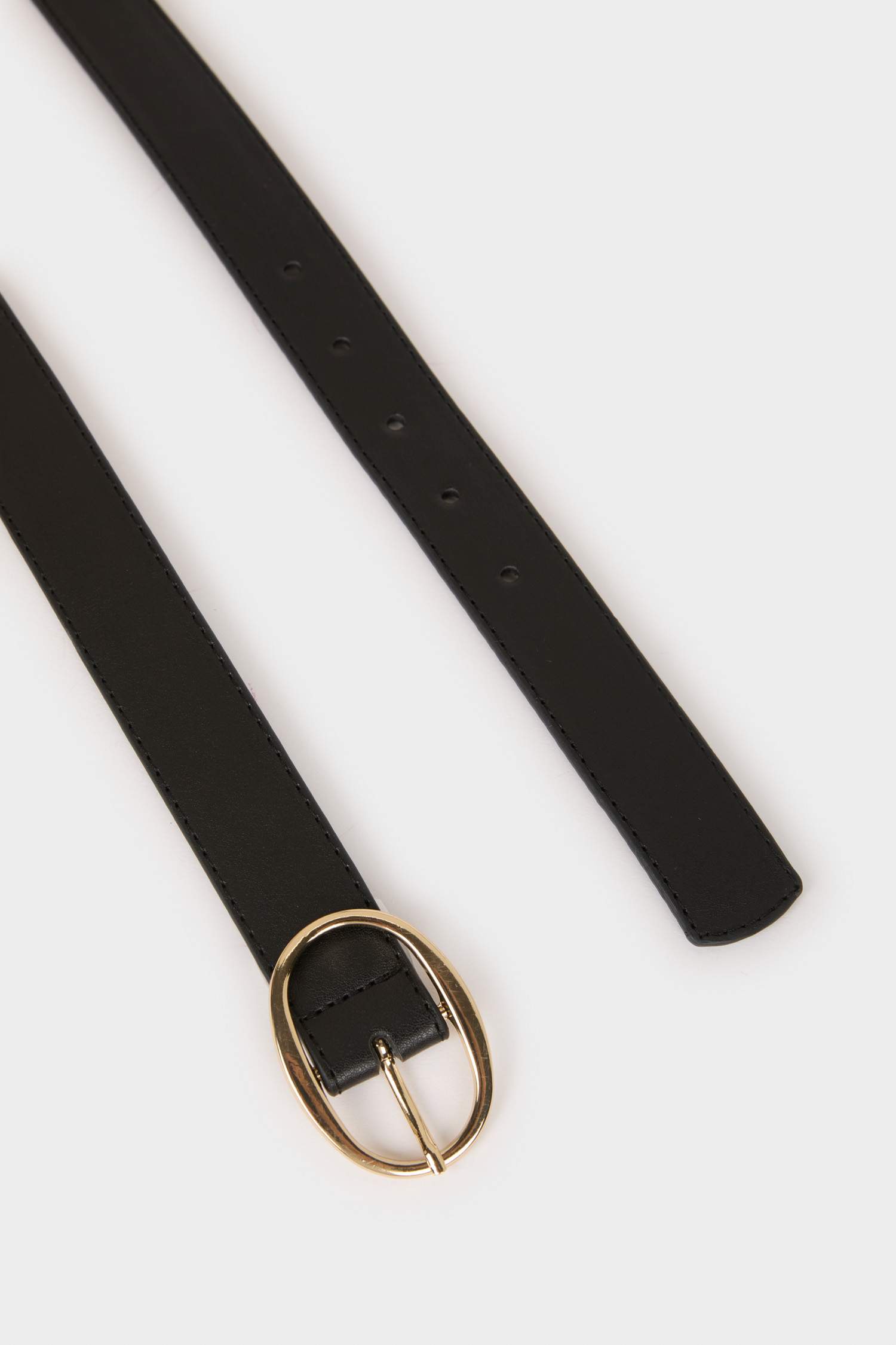 Kadın Oval Toka Suni Deri Jean Kemeri