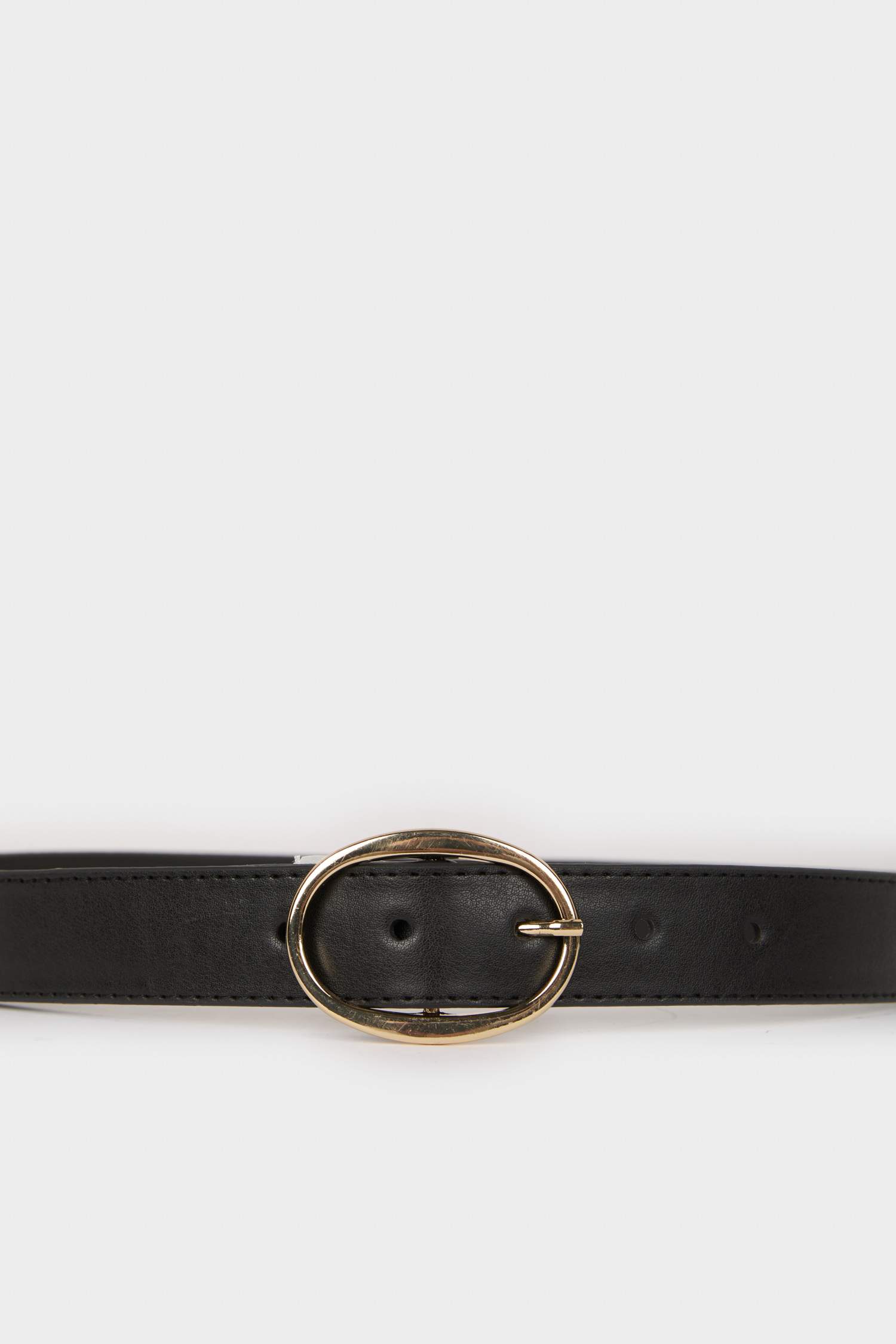 Kadın Oval Toka Suni Deri Jean Kemeri