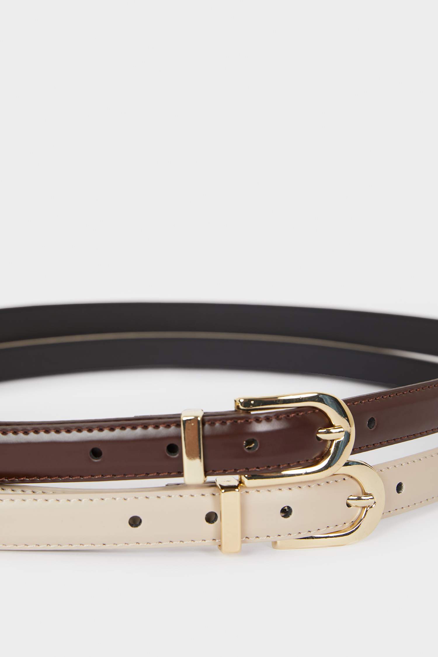 Kadın Suni Deri 2'li Günlük Kemer