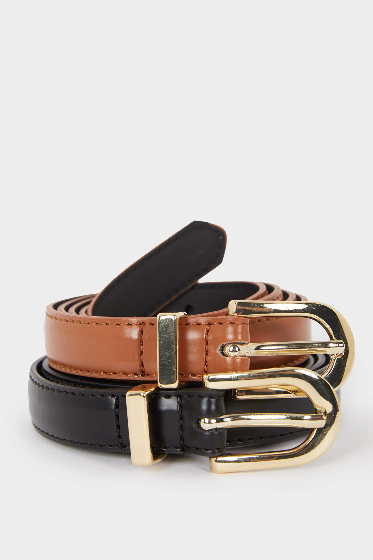 Kadın Suni Deri 2'li Günlük Kemer