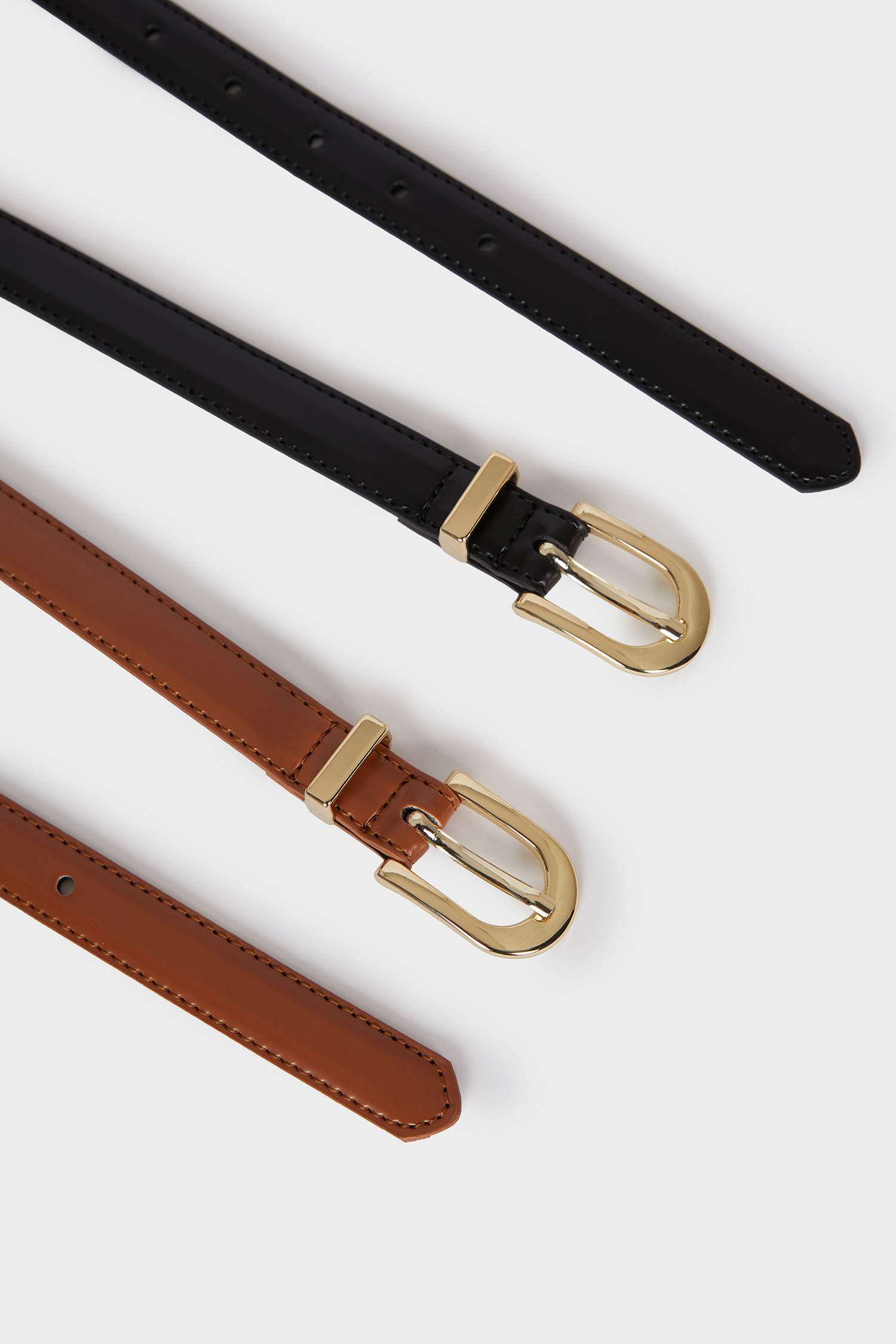 Kadın Suni Deri 2'li Günlük Kemer