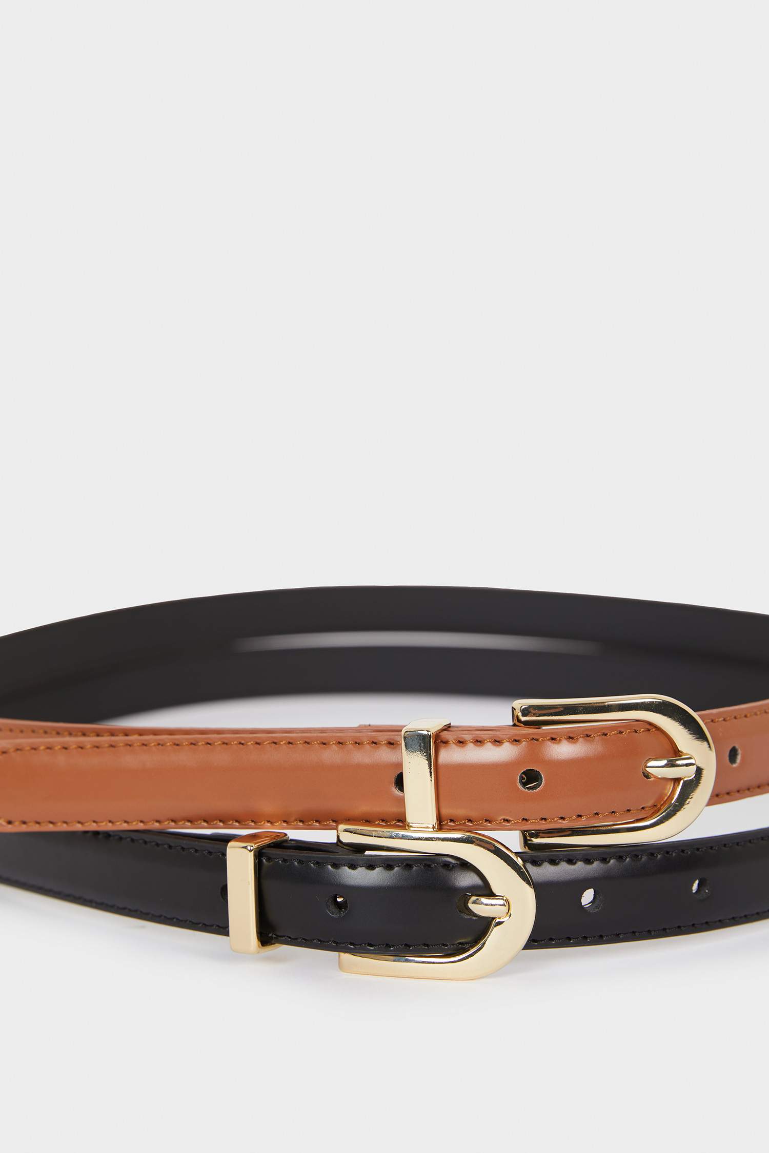 Kadın Suni Deri 2'li Günlük Kemer