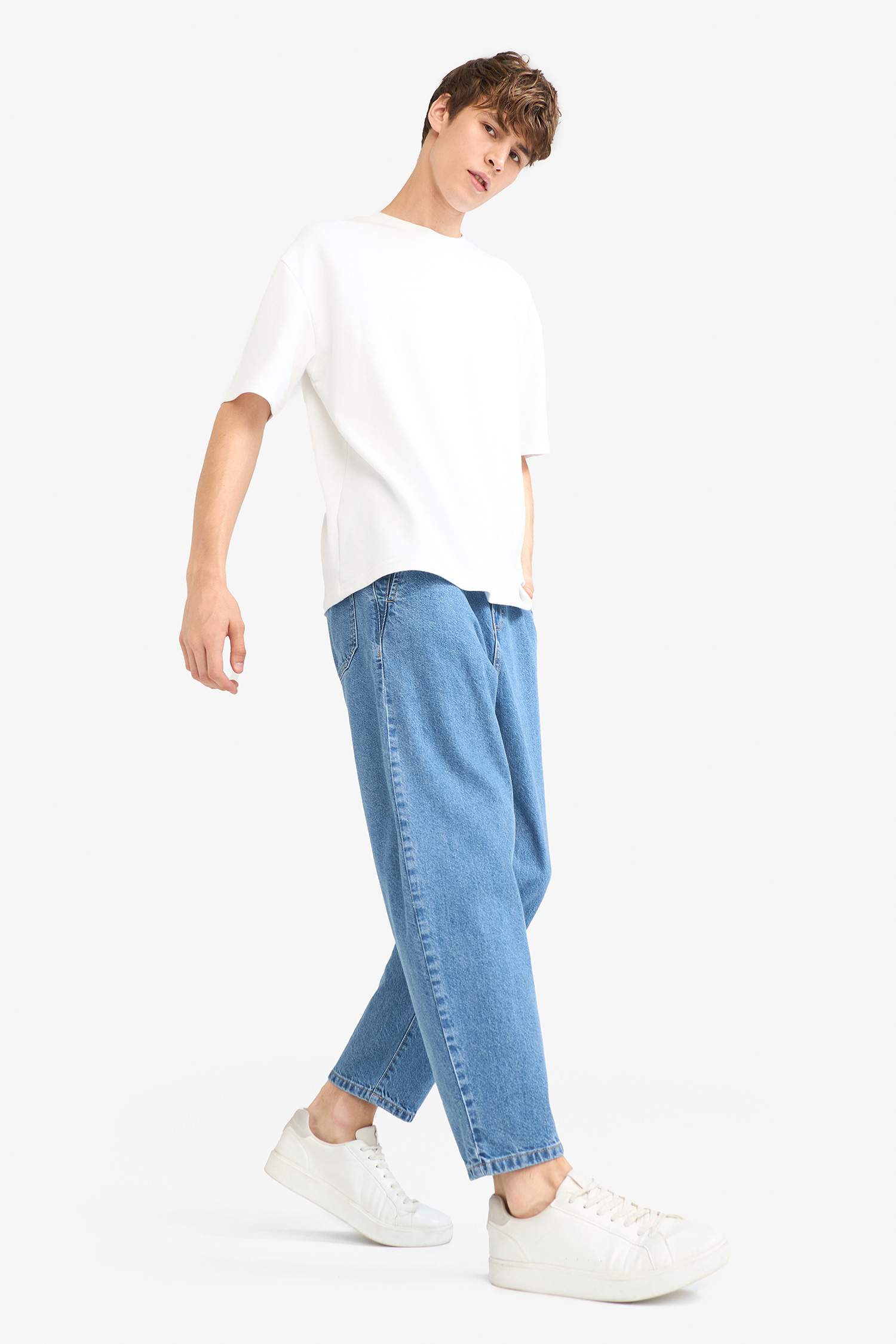 Relaxed Slouchy Fit түзу балақты джинс шалбар