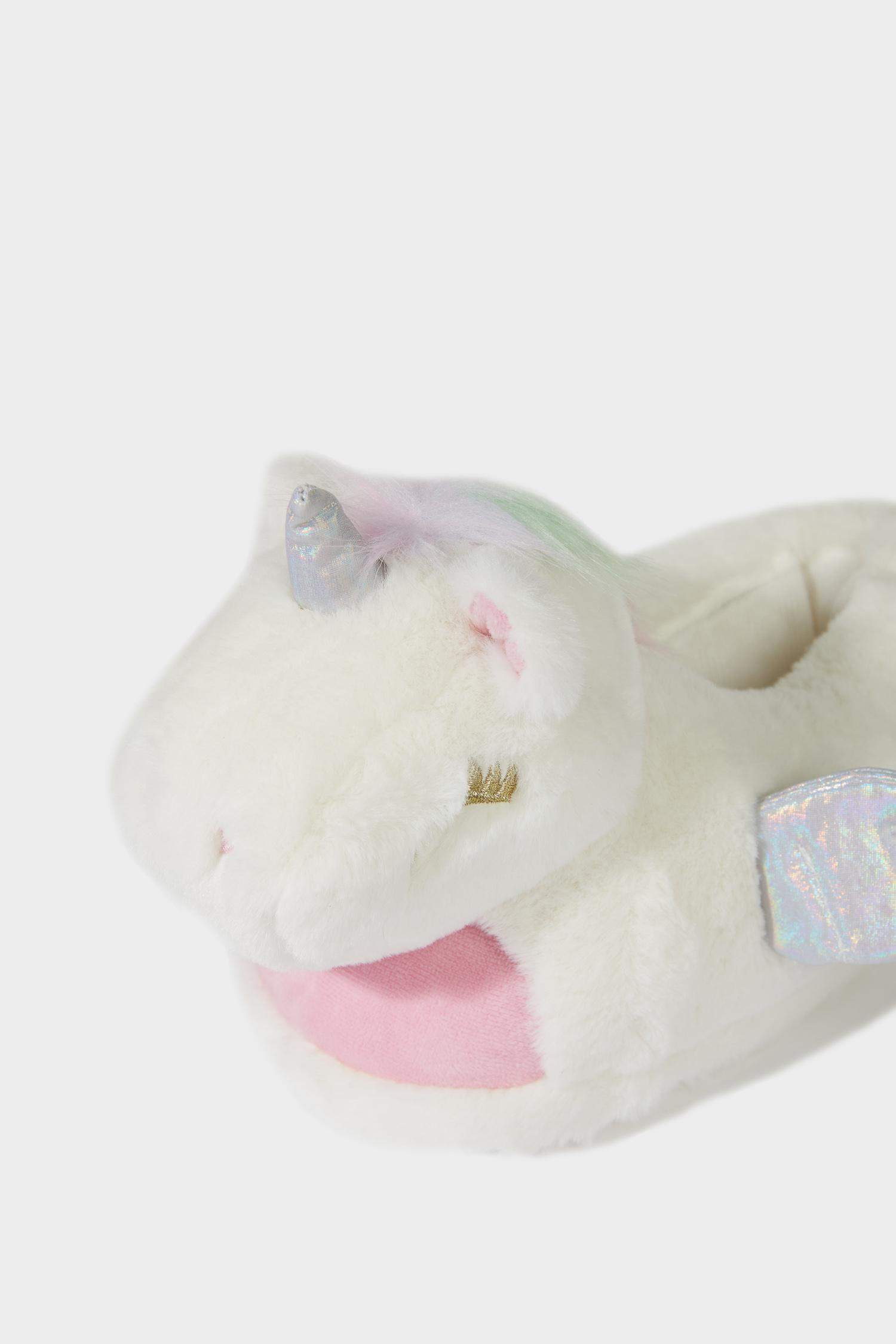 Kız Çocuk Unicorn Temalı Düz Taban Terlik