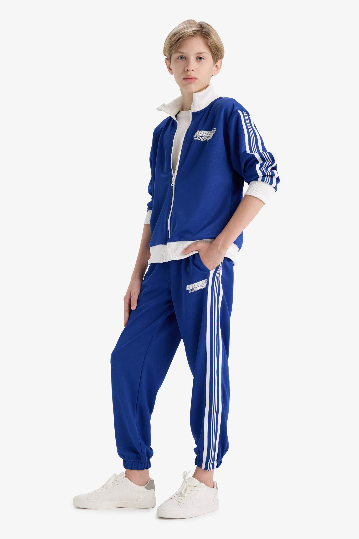 Erkek Çocuk Baskılı Fermuarlı Sweatshirt