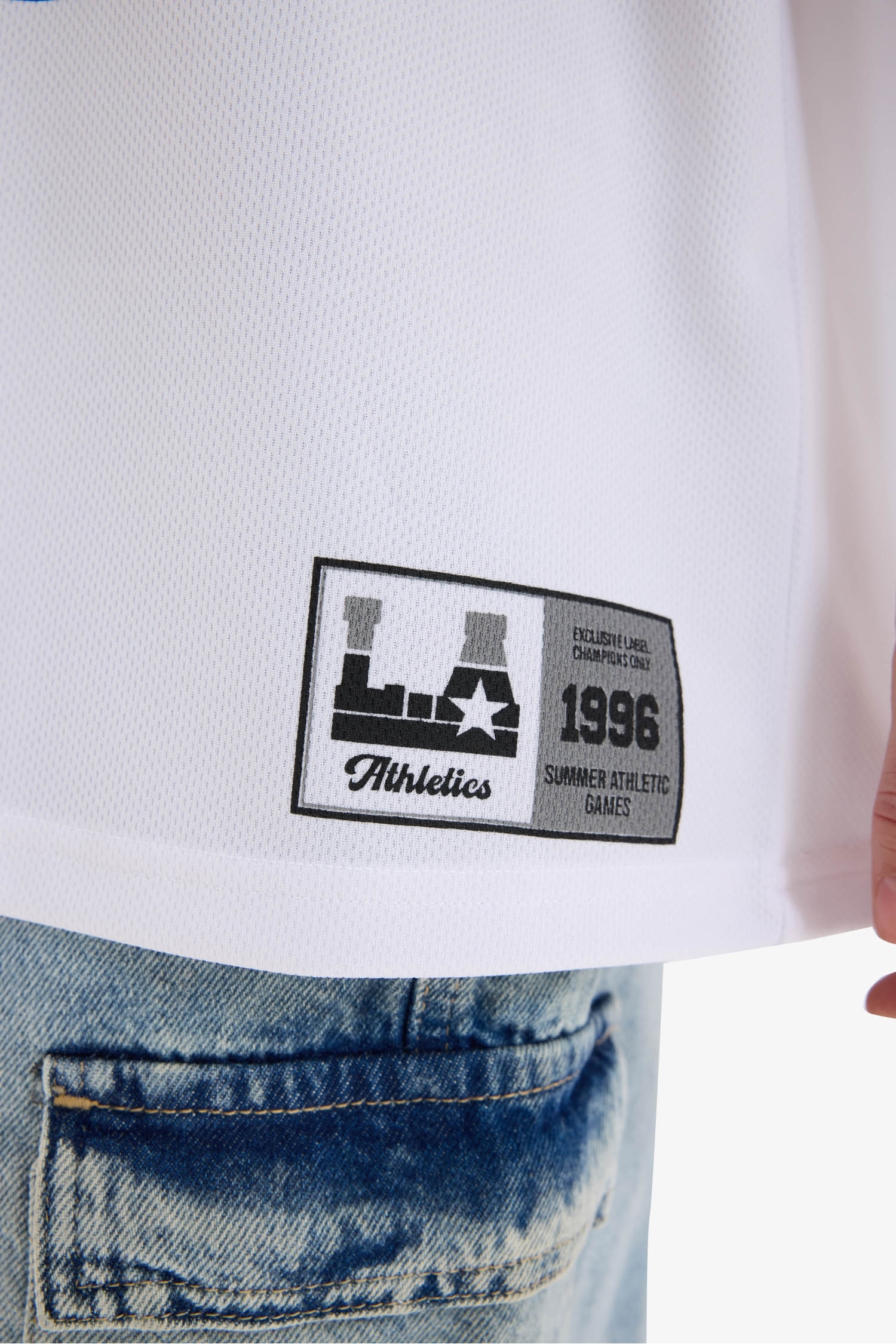 Coool Oversize Geniş Kalıp Polo Yaka Baskılı Forma Kumaşı Kısa Kollu Tişört