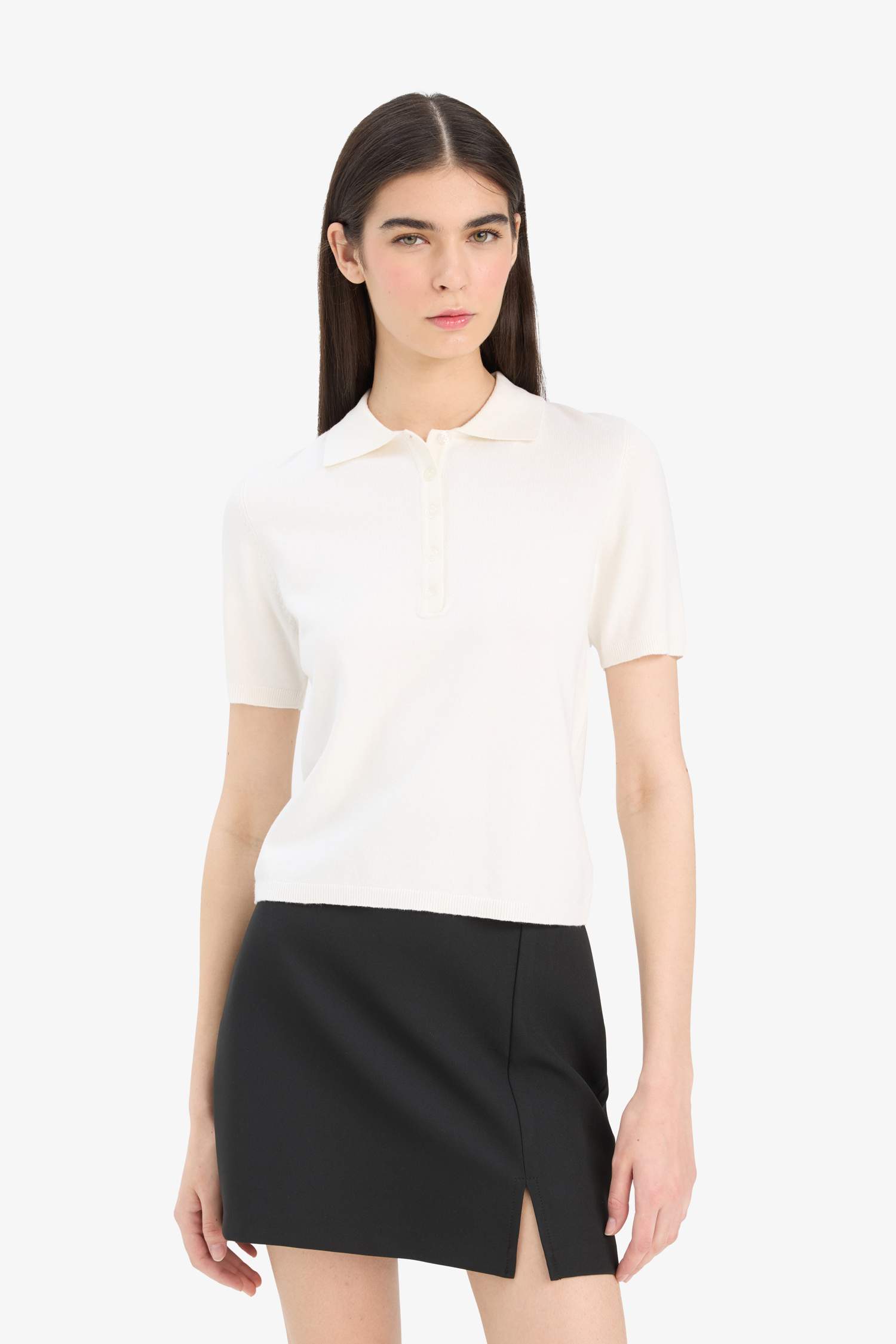 Slim Fit Polo Collar Knitwear Pullover