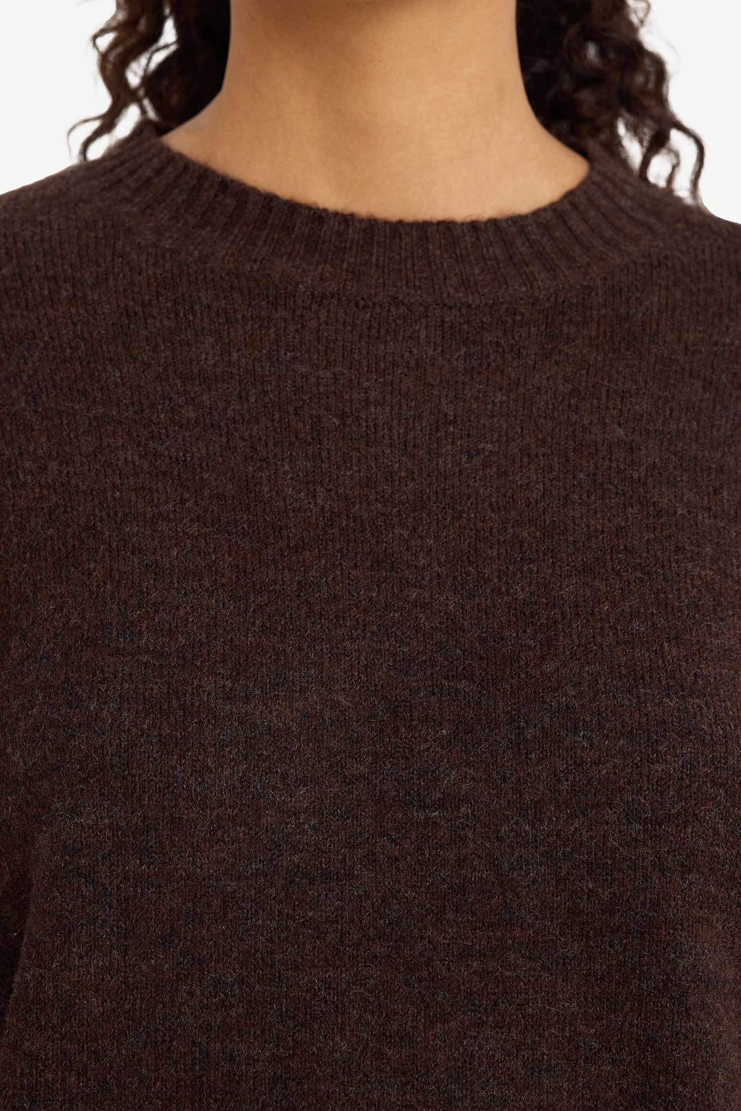 Oversize Fit Crew Neck Knitwear Pullover