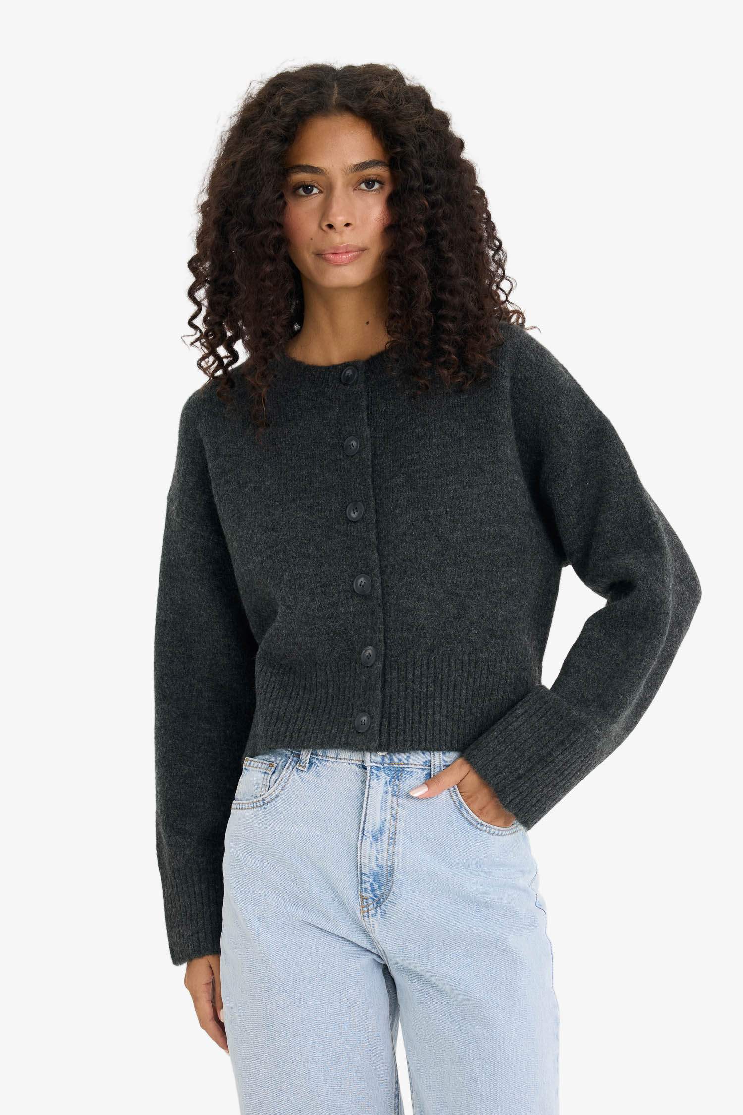 Regular Fit Crew Neck Knitwear Cardigan