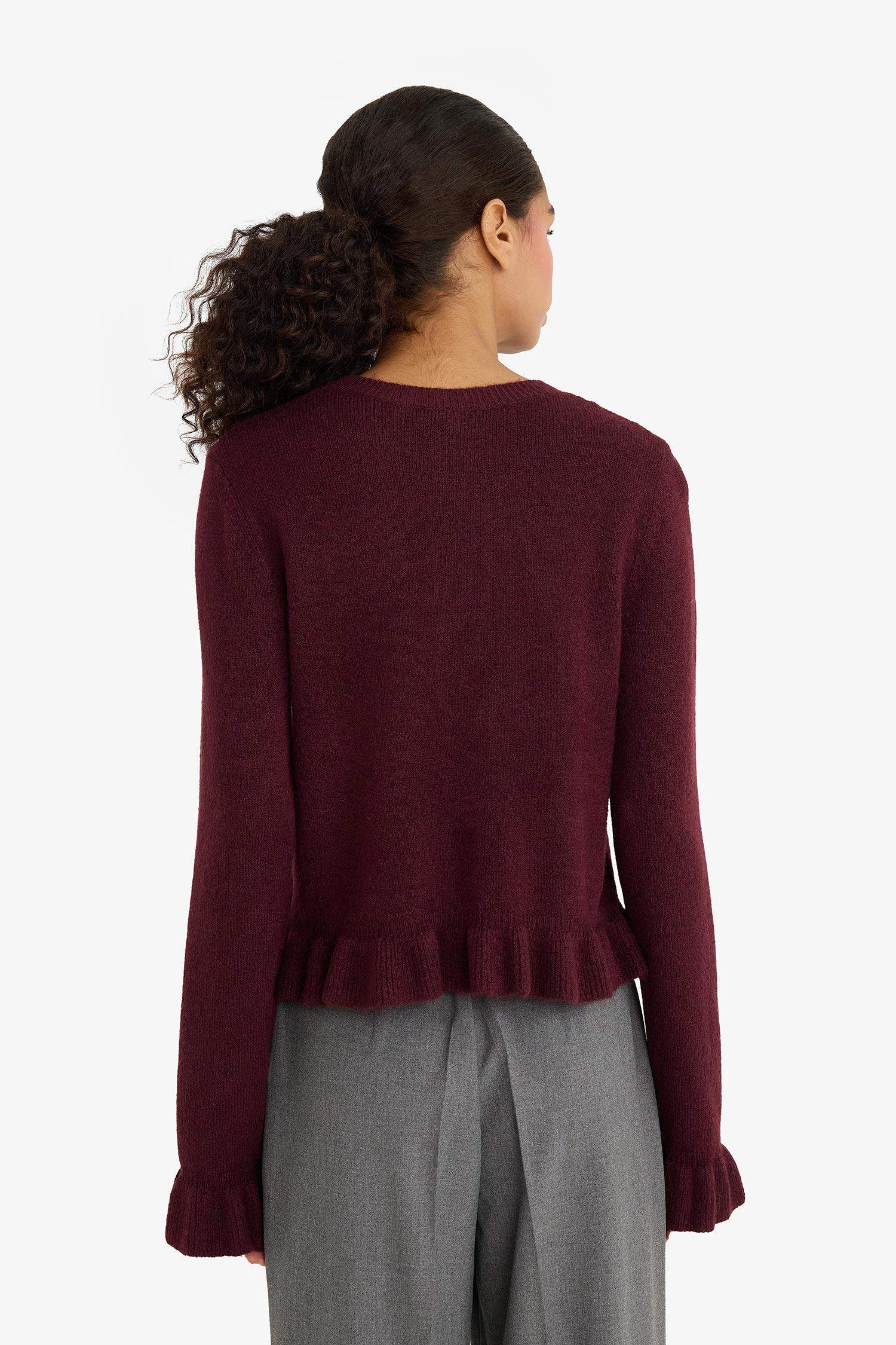 Регулярный крой с круглым вырезом трикотажный кардиган