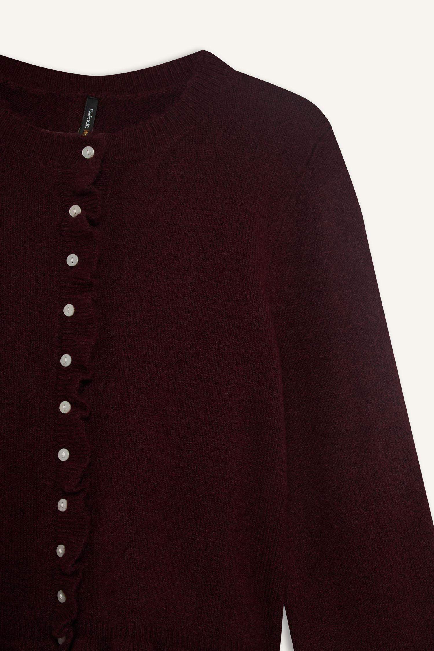 Регулярный крой с круглым вырезом трикотажный кардиган