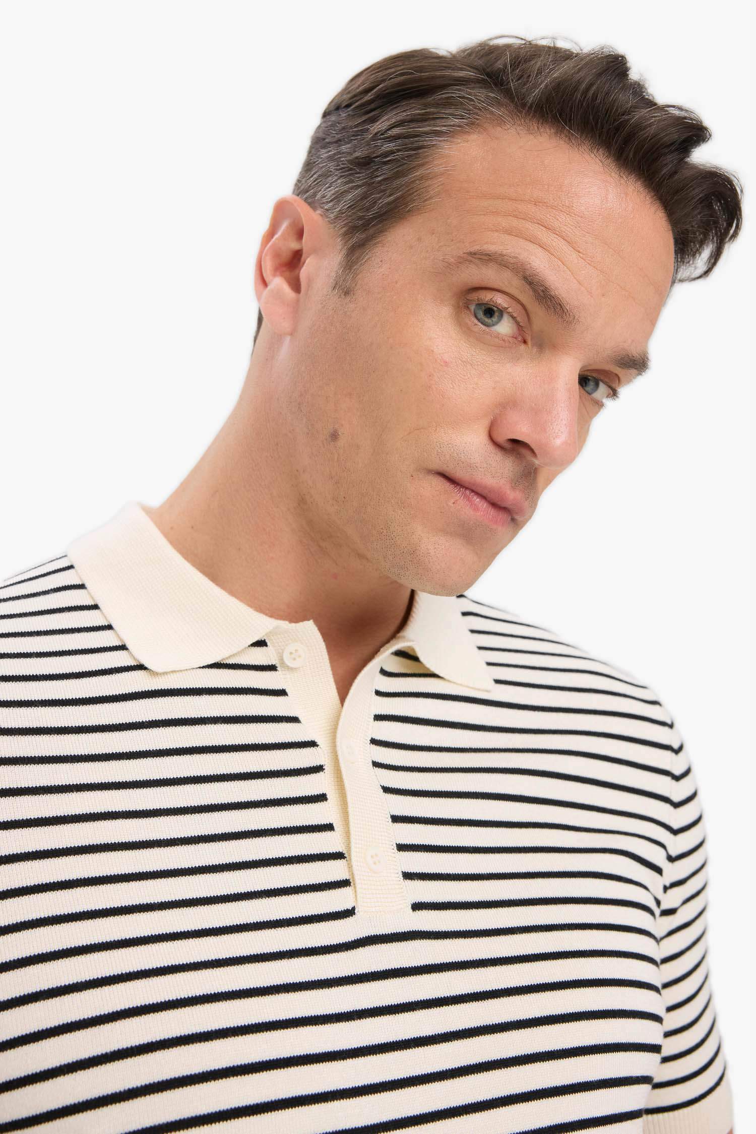 Standard Fit Polo Collar Knitwear Polo T-Shirt