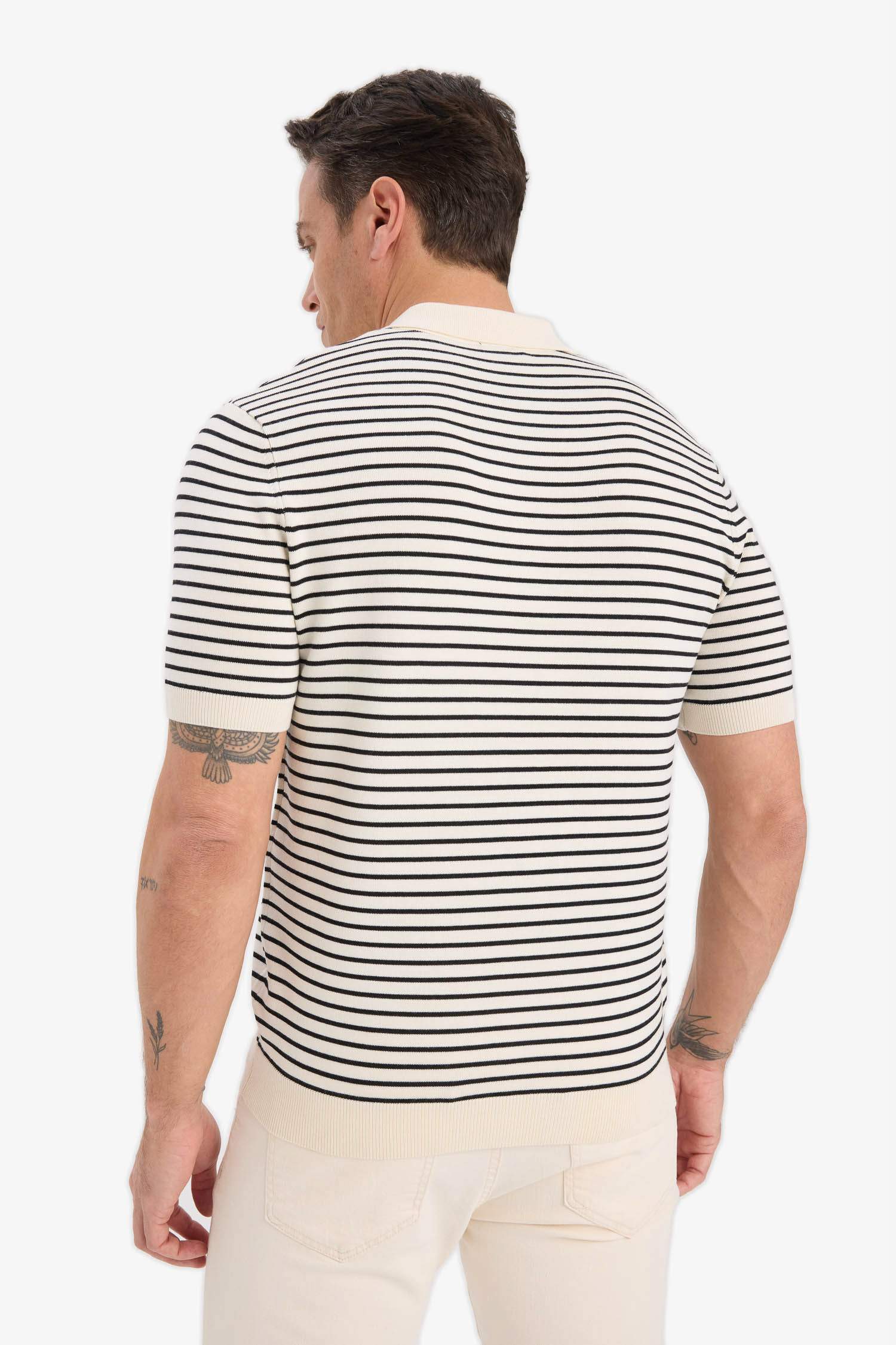 Standard Fit Polo Collar Knitwear Polo T-Shirt