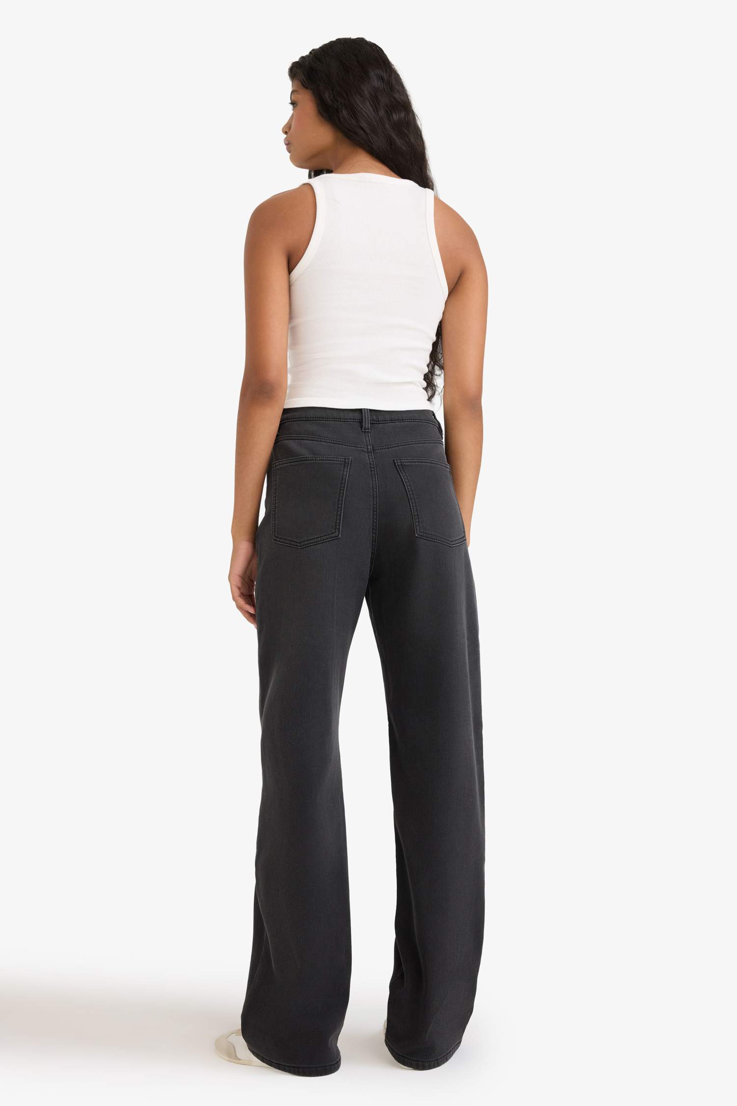 релакс пішімі деним тұрақты етек Шалбар