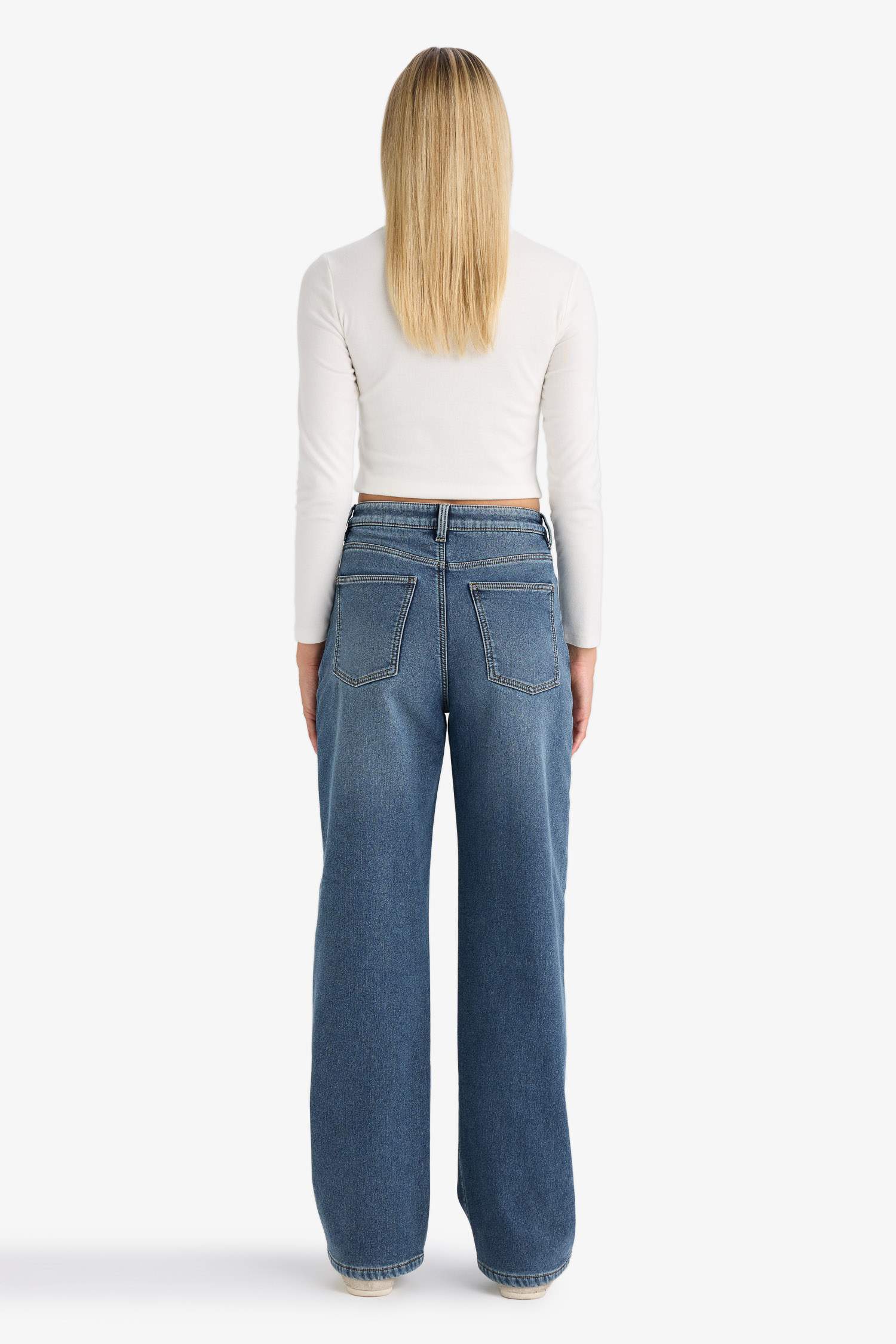 релакс пішімі деним тұрақты етек Шалбар