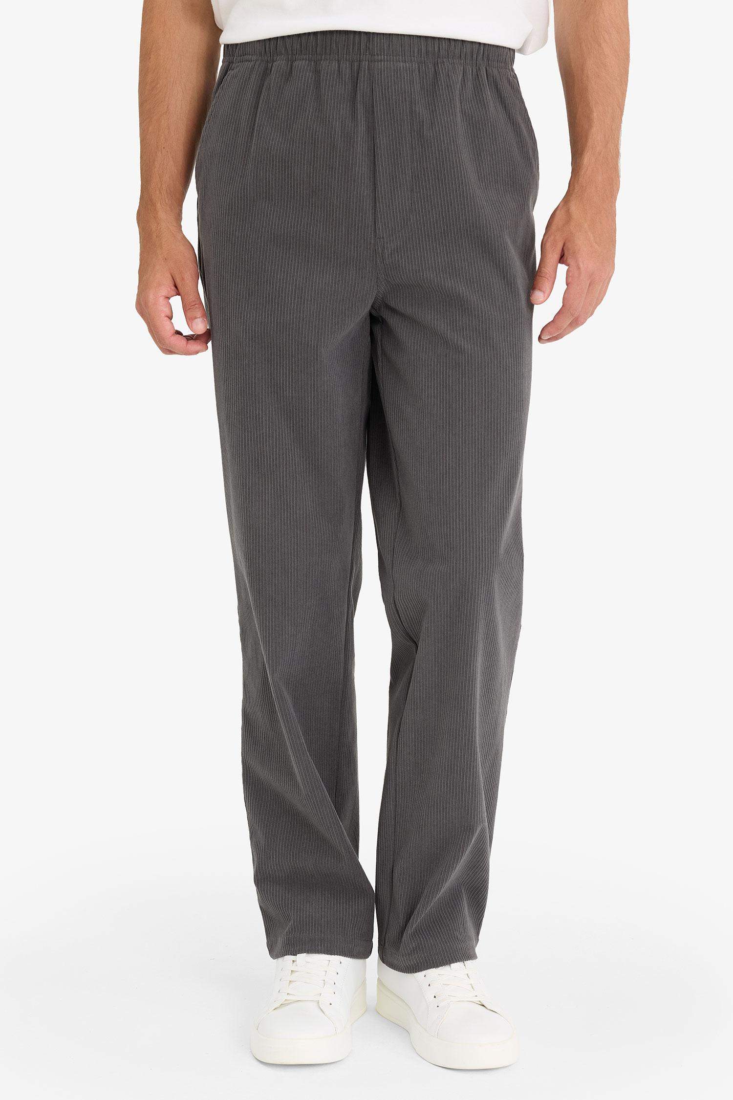 Wide Leg Geniş Paça Fitilli Kadife Pantolon