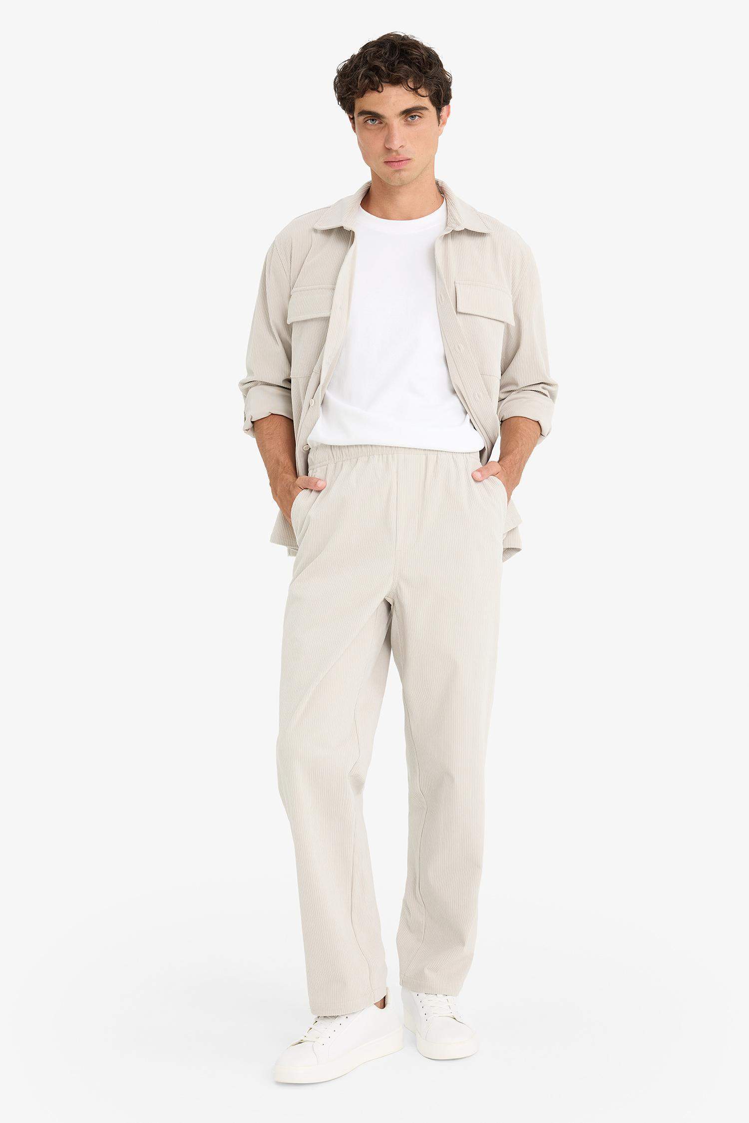 Wıde Leg Geniş Paça Fitilli Kadife Pantolon