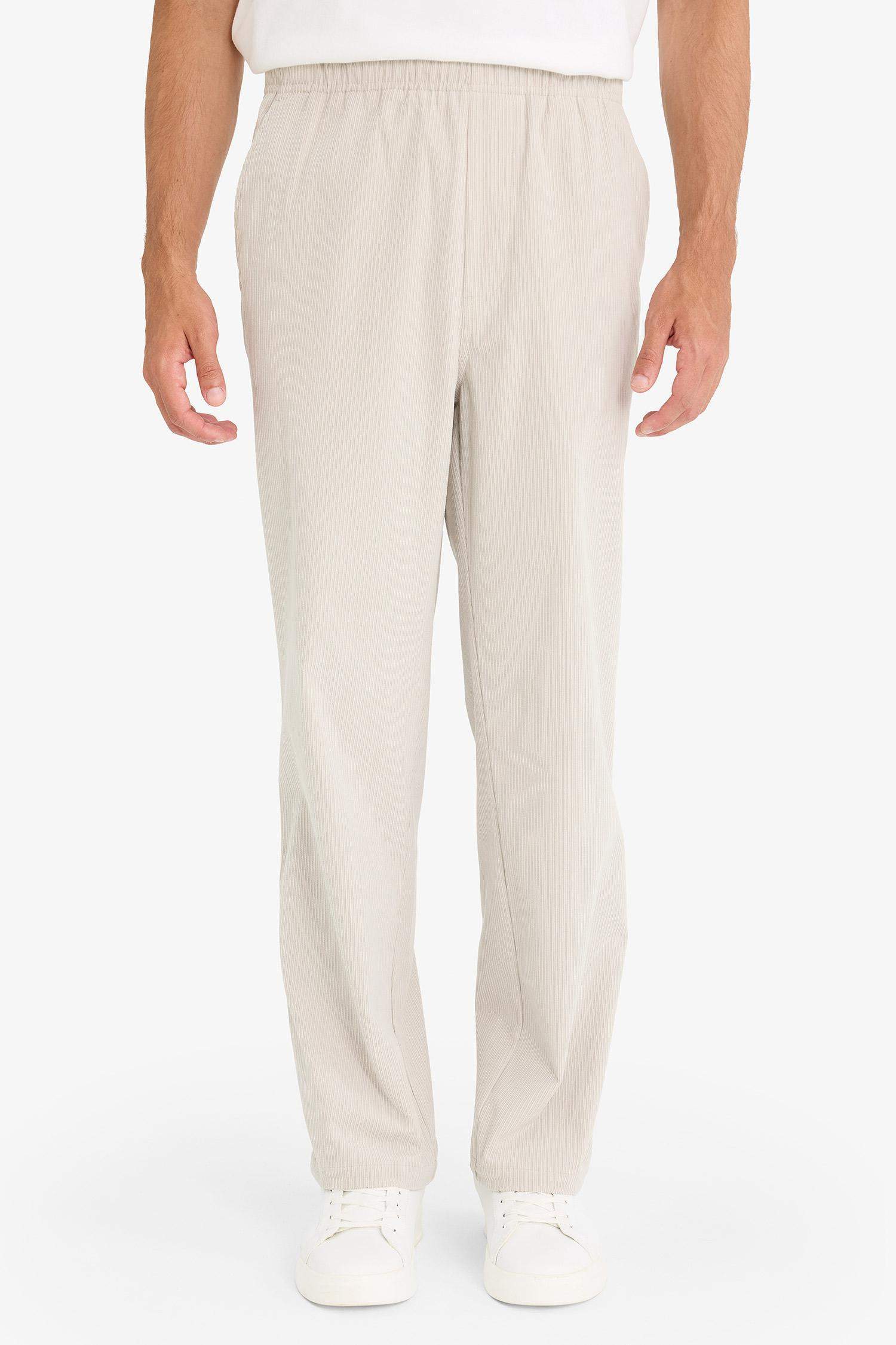 بنطرون مخمل مضلع وايد ليج وايد ليج