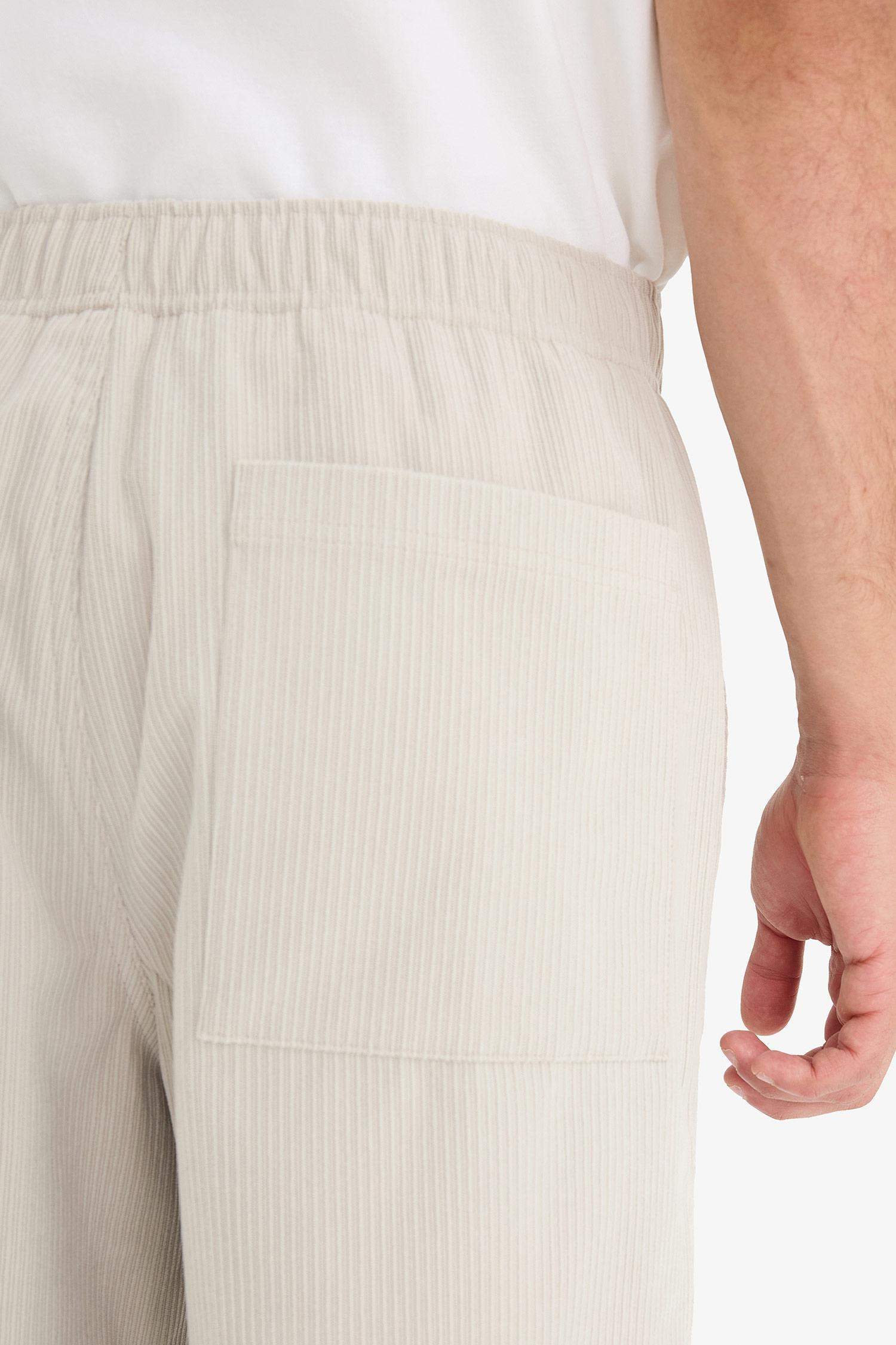 بنطرون مخمل مضلع وايد ليج وايد ليج