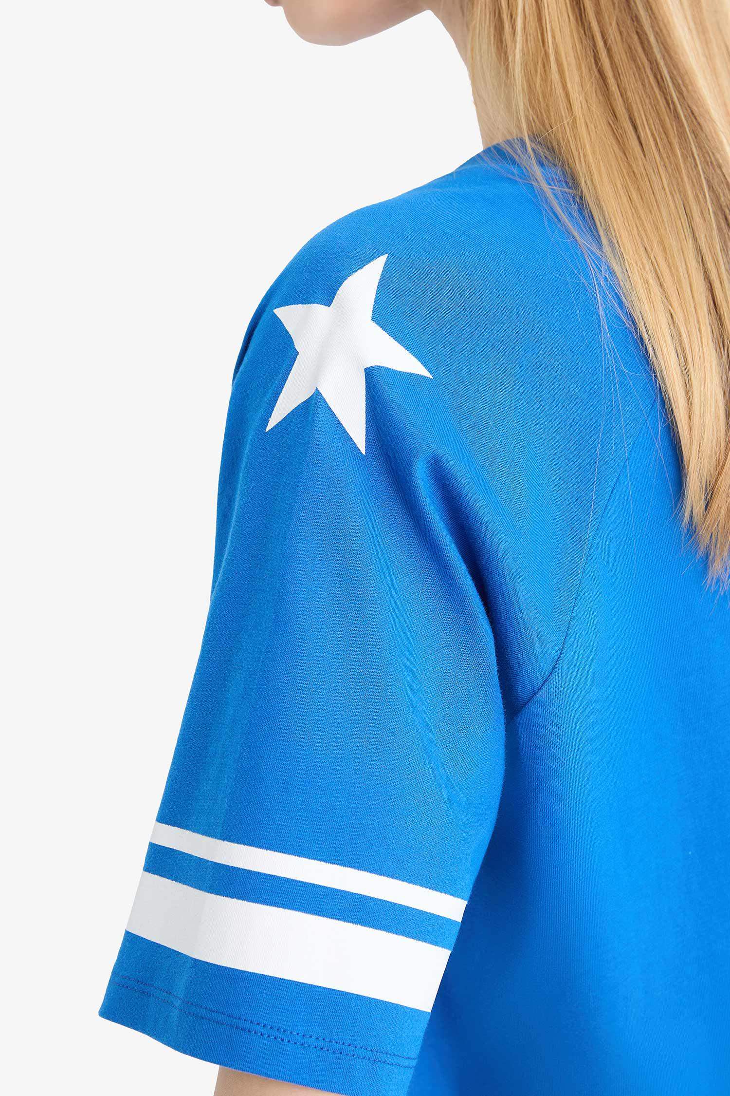 Coool Ford Motor Company Oversize Geniş Kalıp V Yaka Baskılı Kısa Kollu Tişört