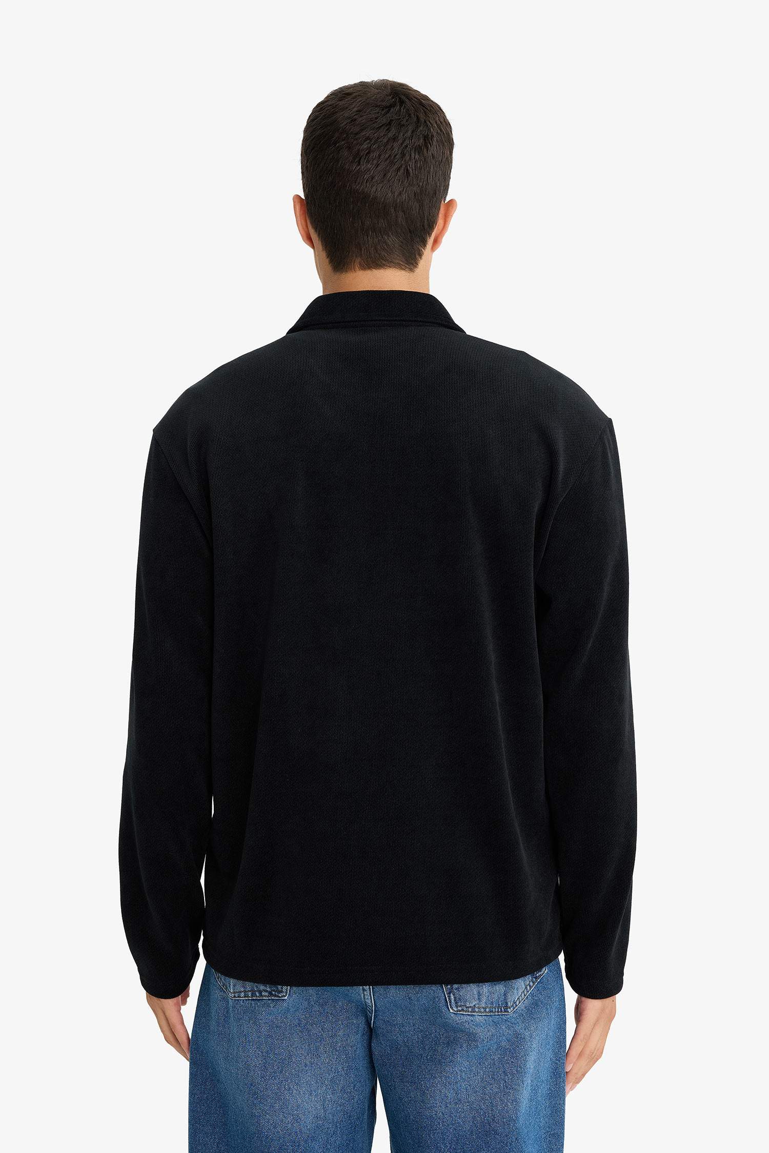 Sweat à col polo demi-zip Coupe régulière