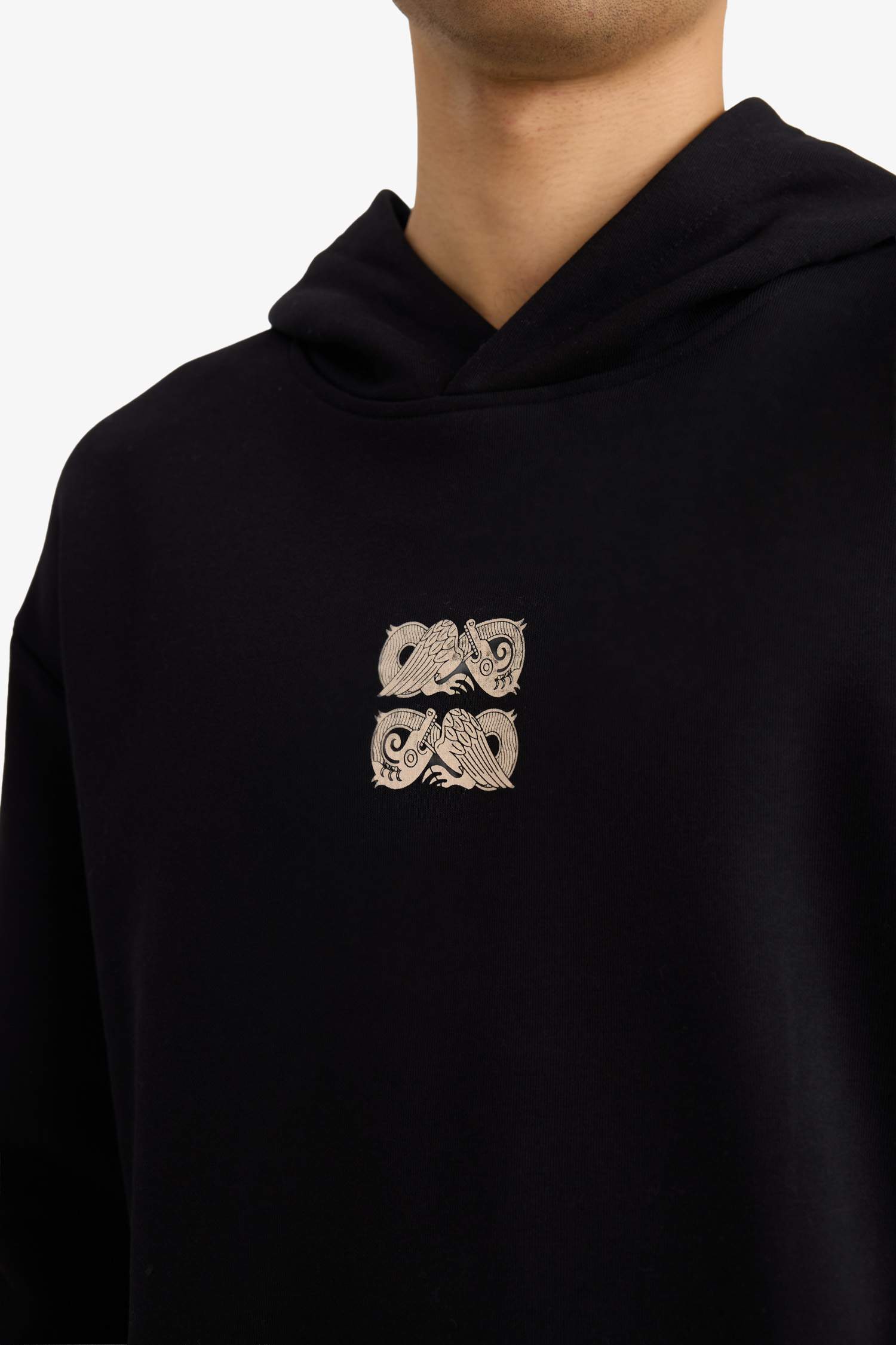 Boxy Fit Printed Long Sleeve Sweatshirt