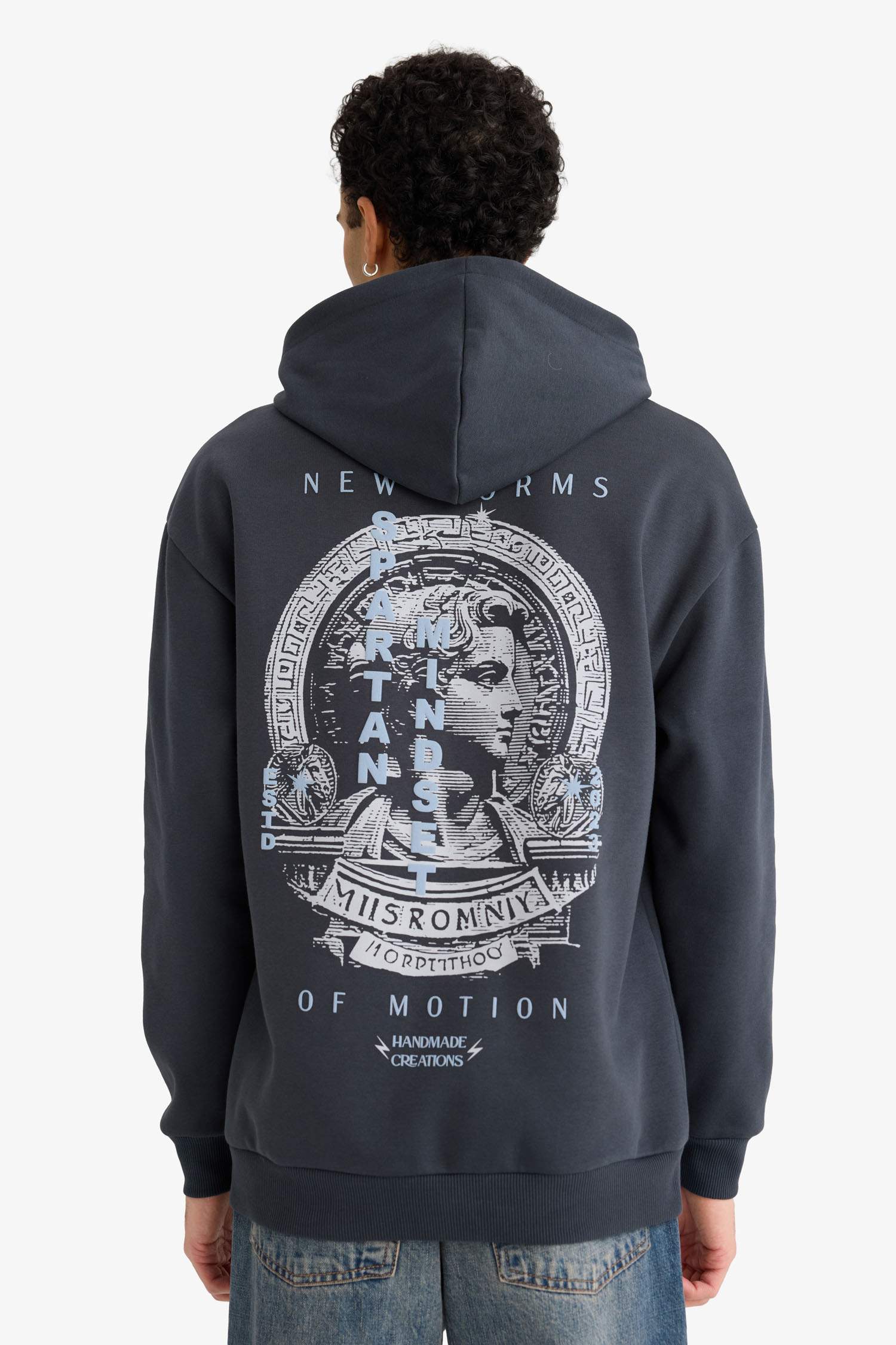 Boxy Fit Printed Long Sleeve Sweatshirt