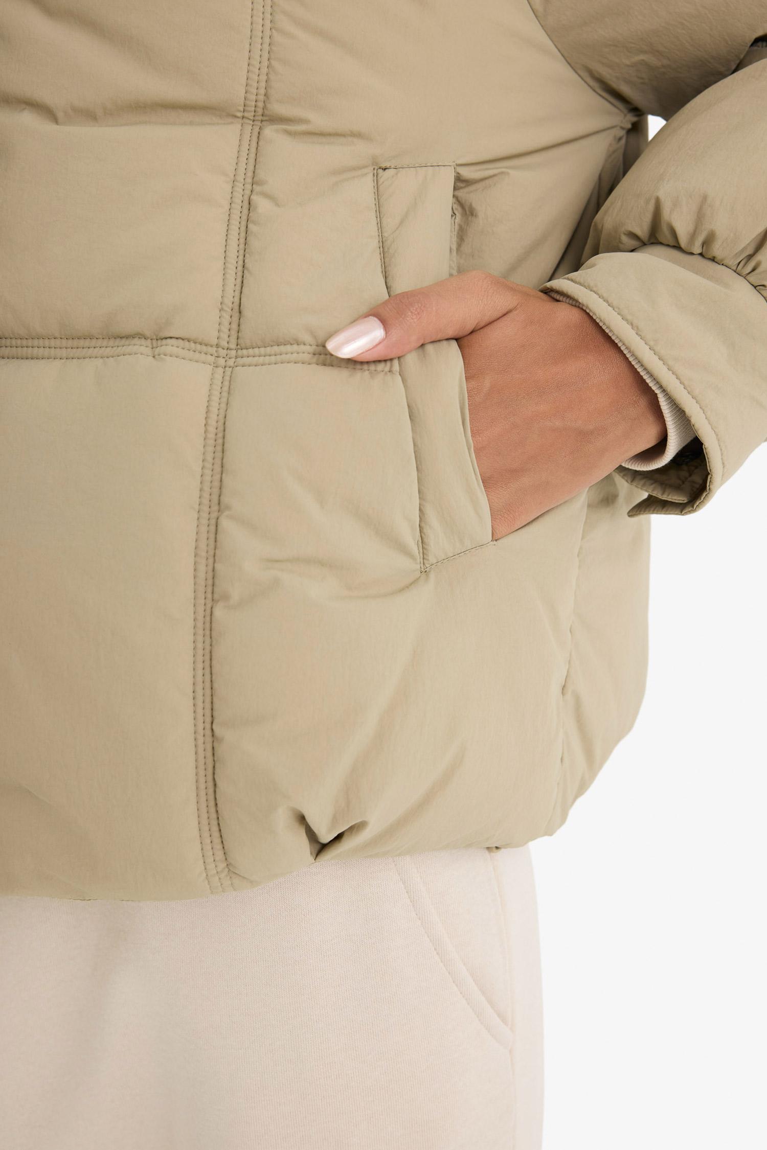 DeFacto Su İtici Regular Fit Kapüşonlu Fermuarlı Şişme Mont görsel 6