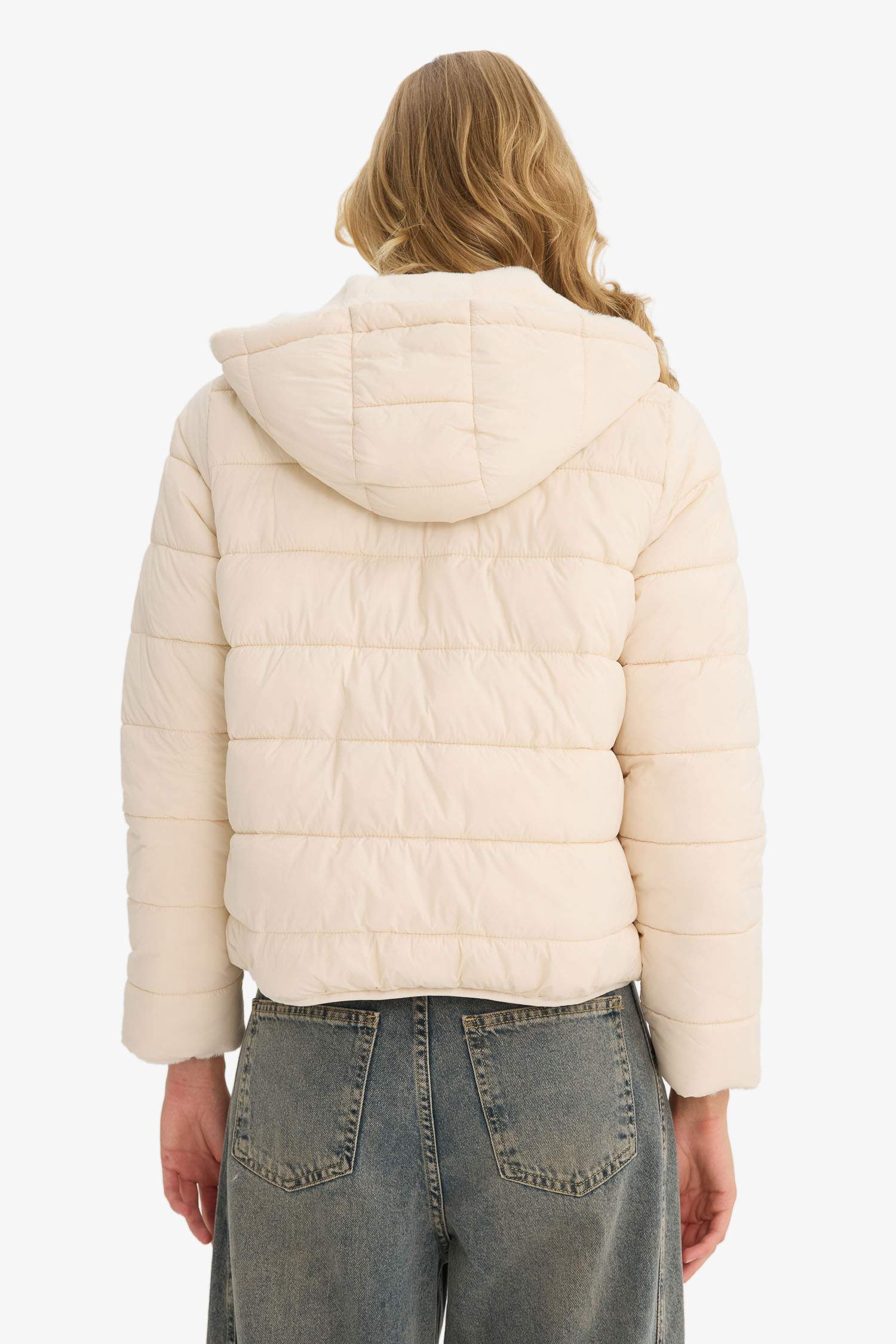 бас киімді жасанды аң терісі Пальто