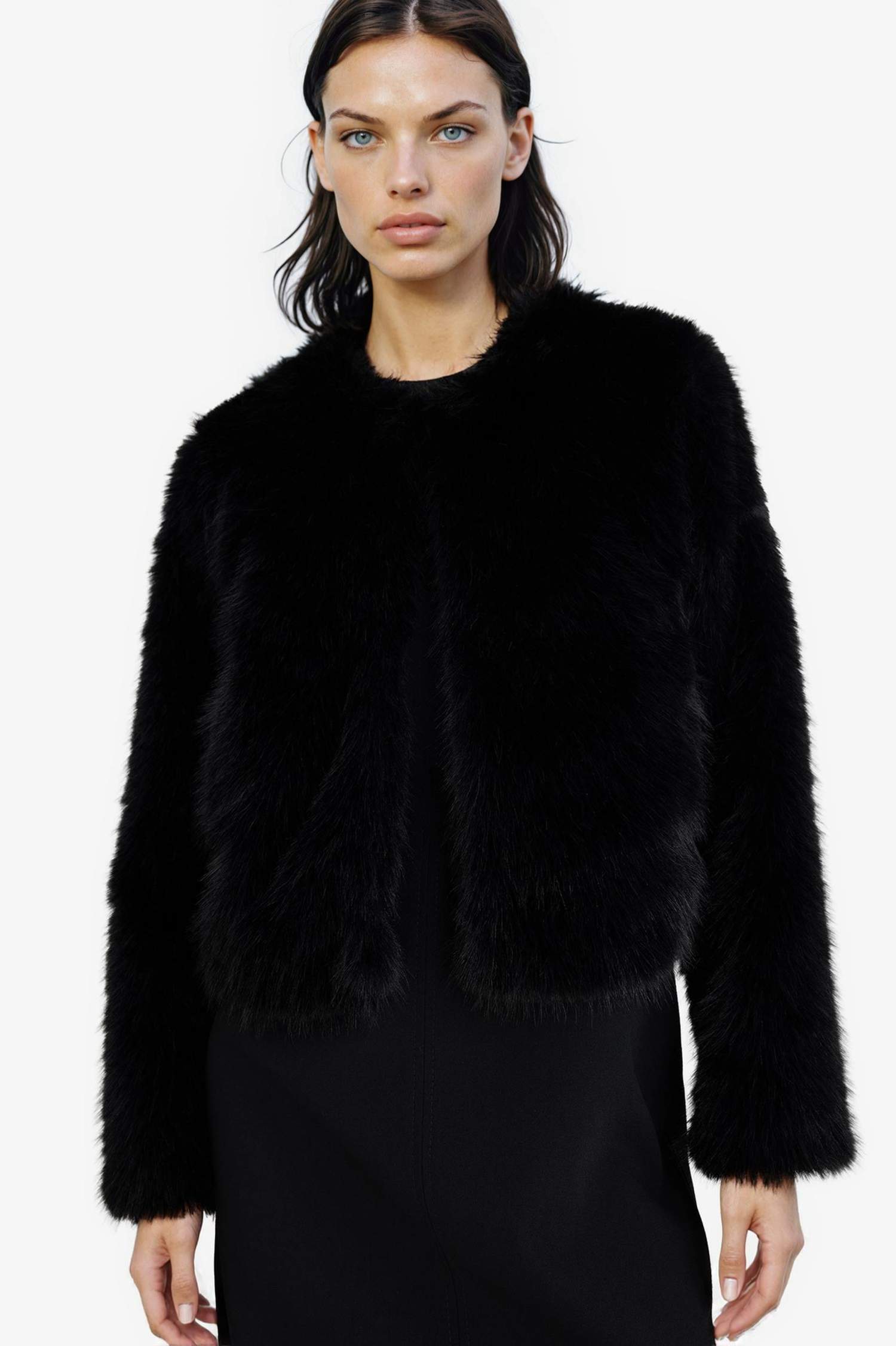 Regular Fit Kısa Suni Kürk