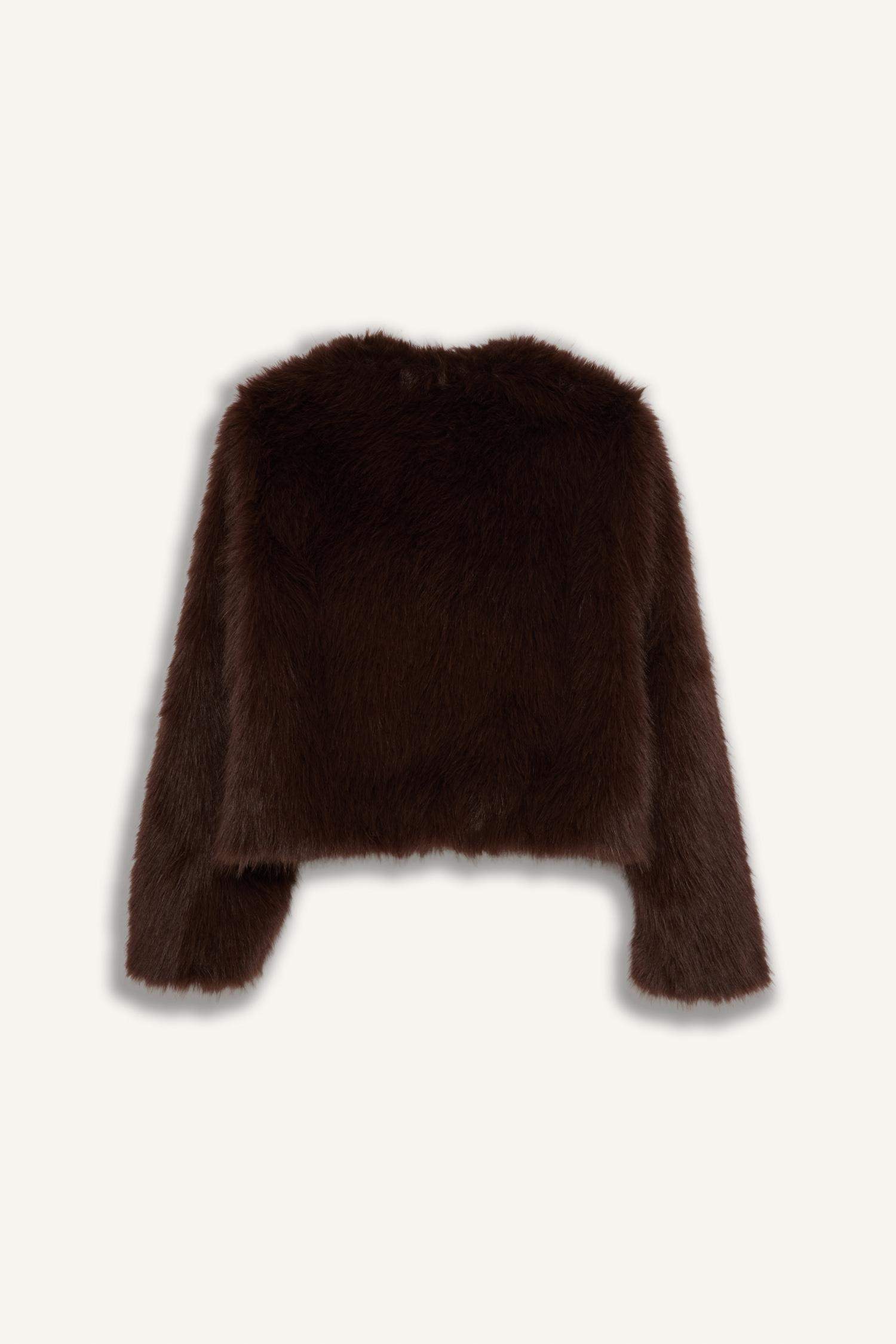 Regular Fit Faux Fur Jacket