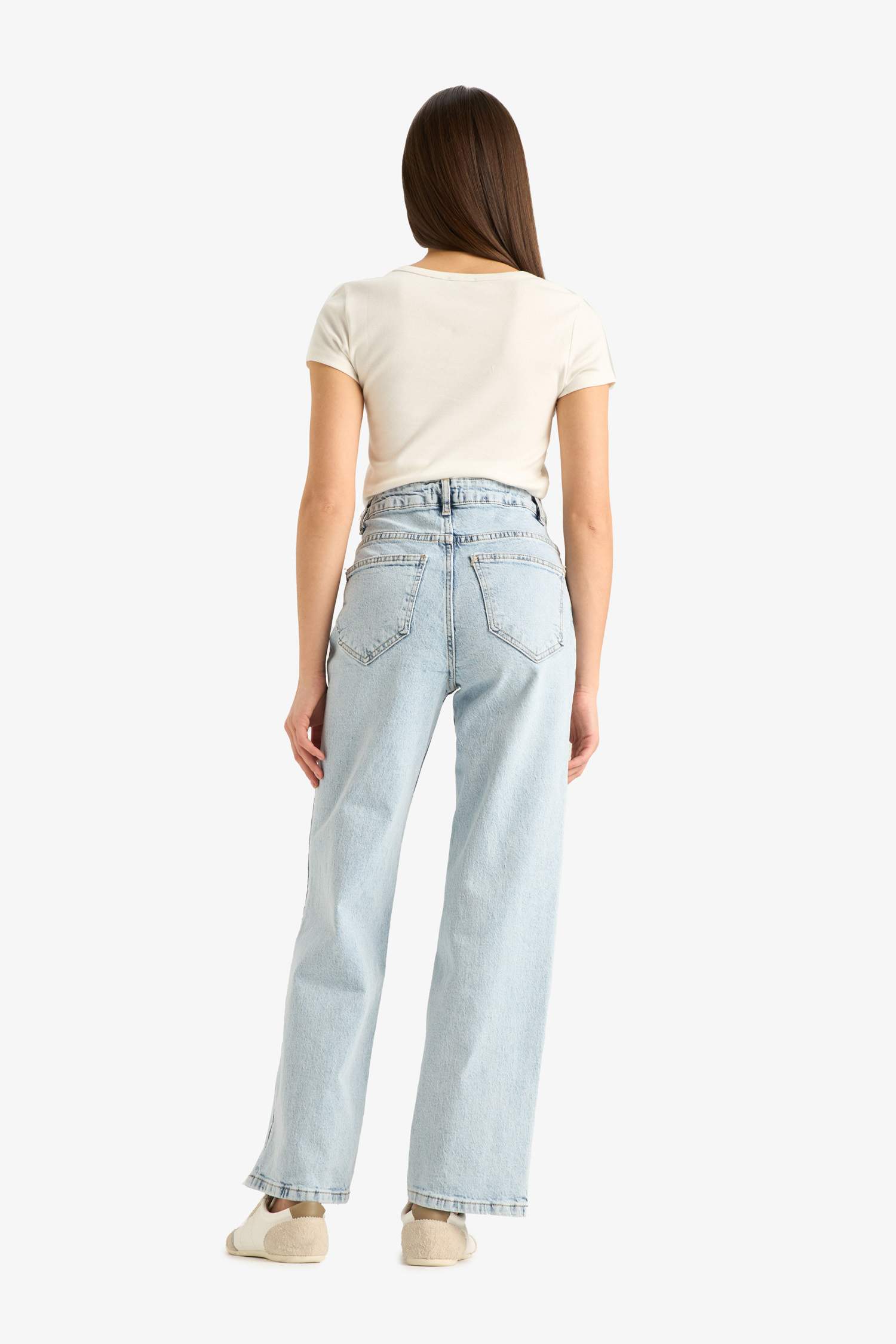 بنطلون جينز كومفرت بخصر عالي