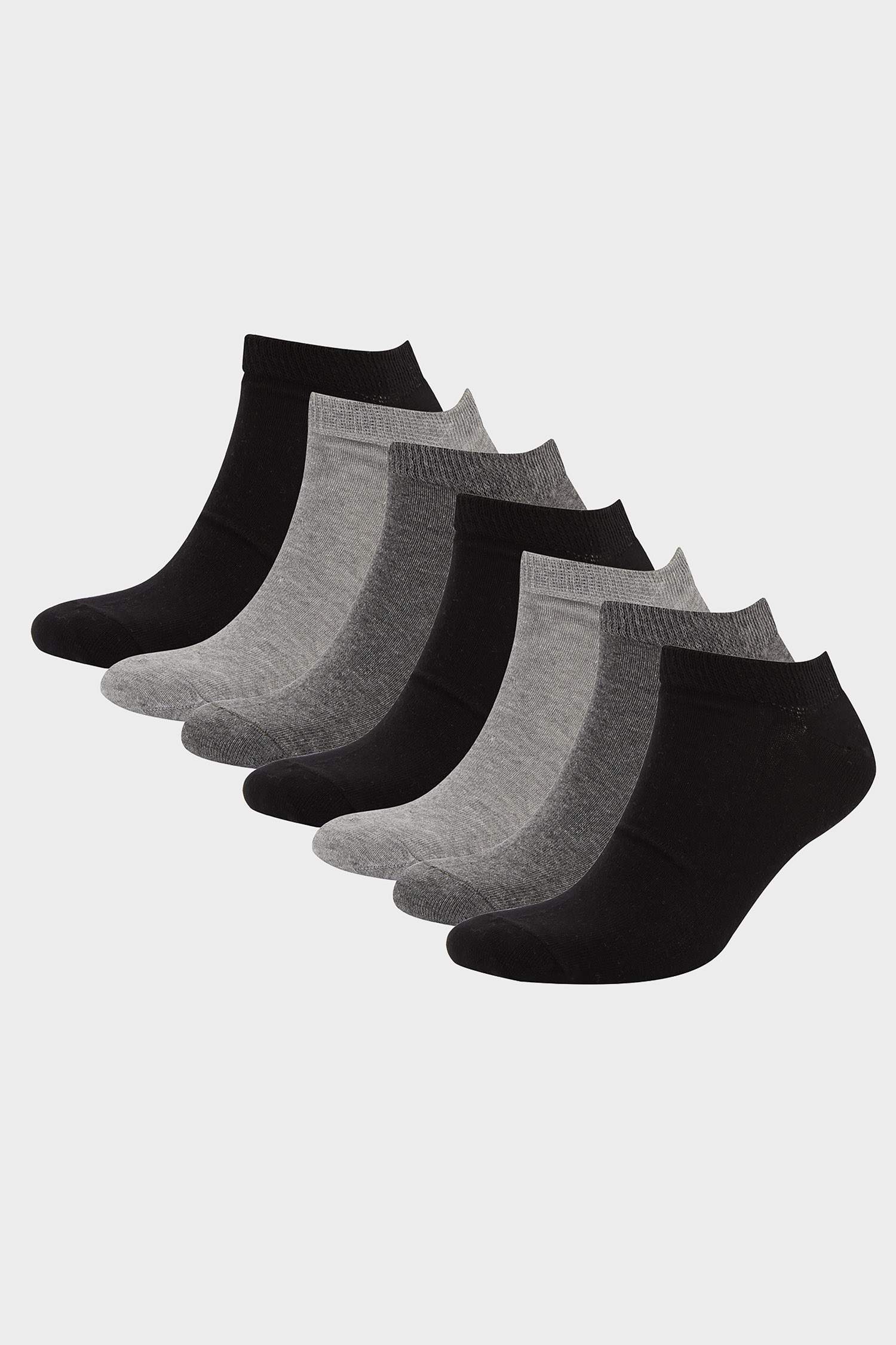 Erkek 7'li Pamuklu Patik Çorap