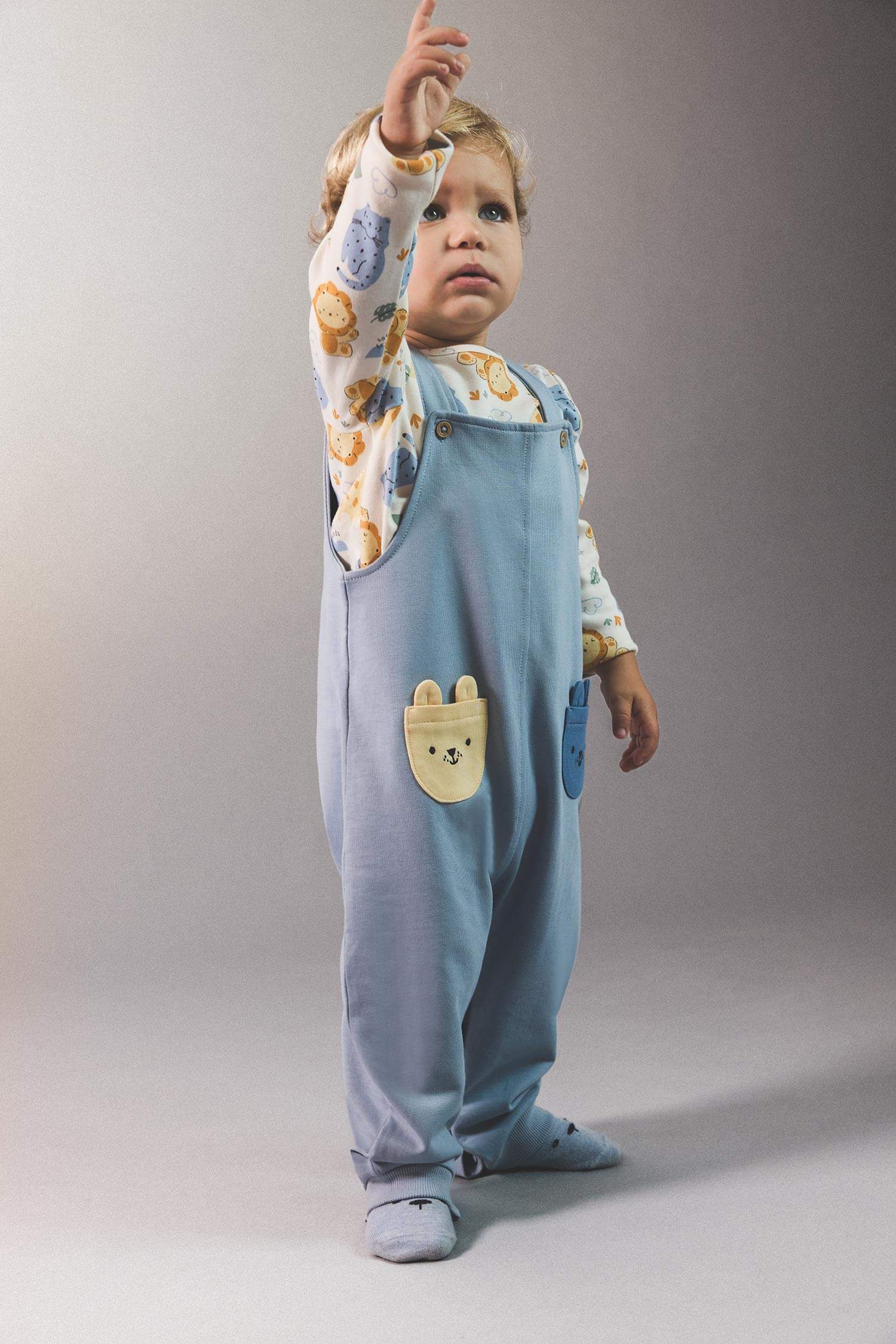 Baby Safari Printed T-Shirt Jumpsuit 2 Piece Set