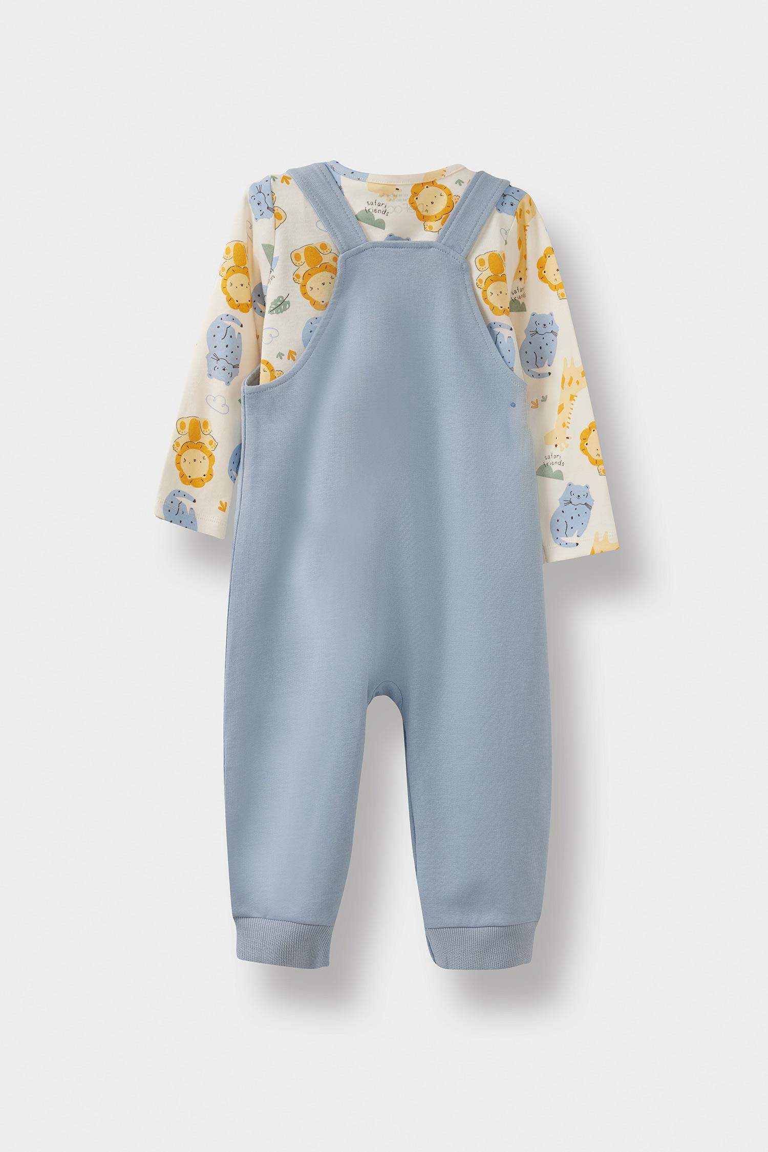 Baby Safari Printed T-Shirt Jumpsuit 2 Piece Set