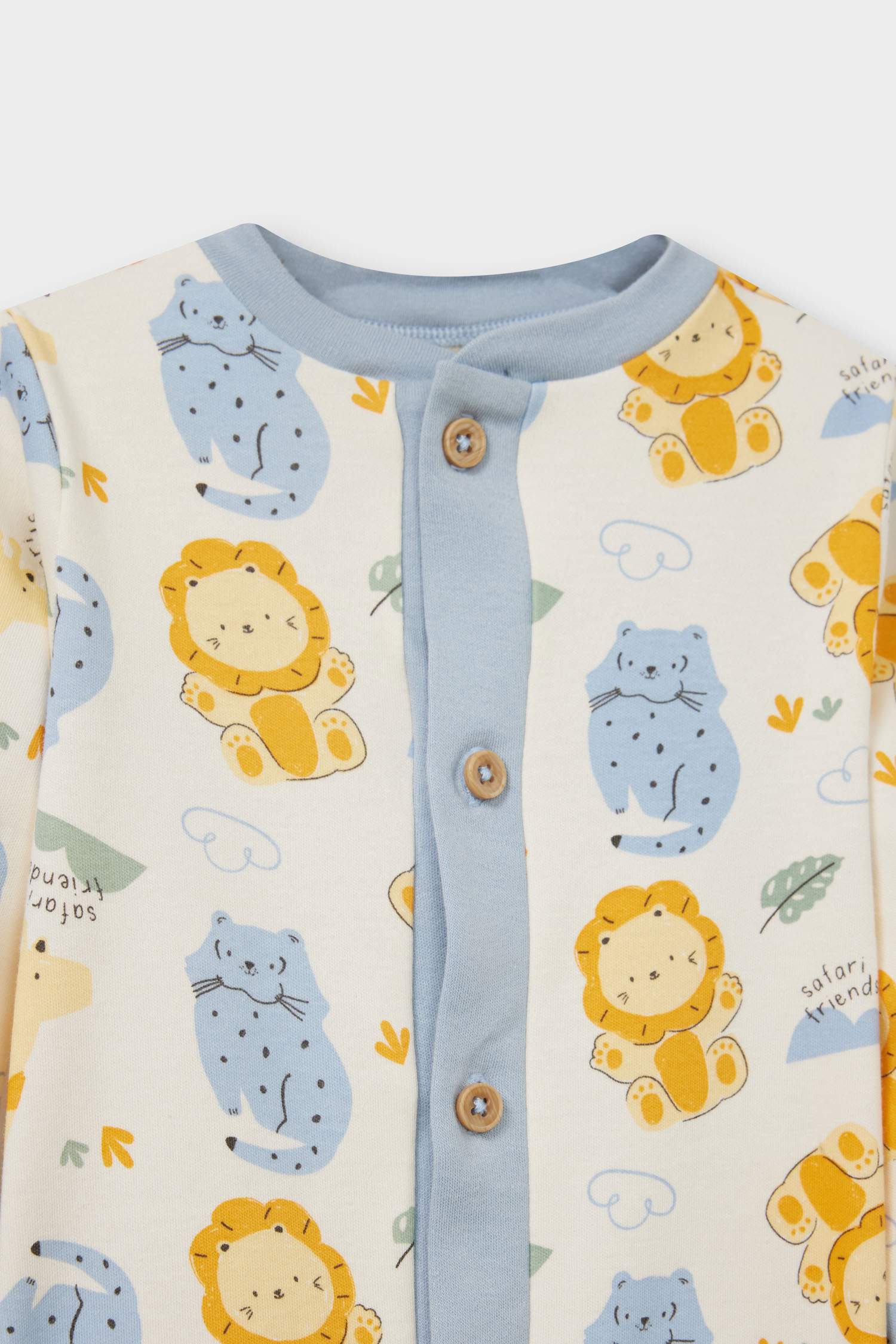 Baby Boy Newborn Safari Printed Jumpsuit